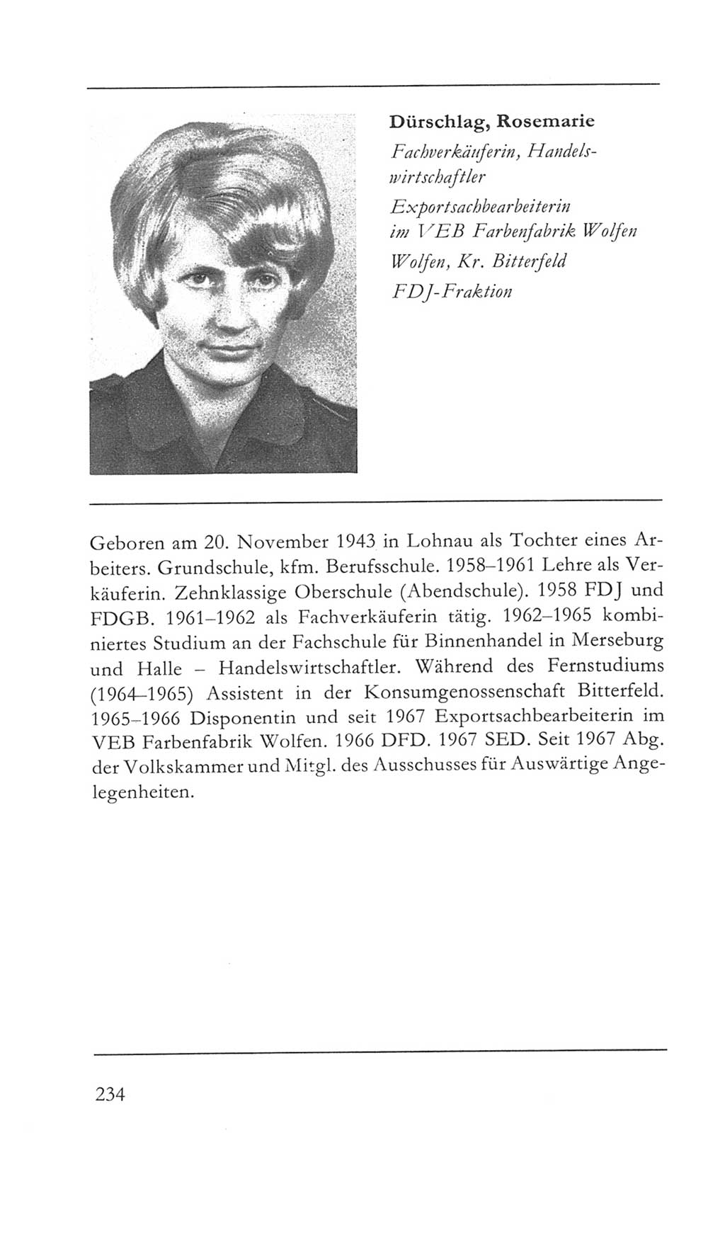 Volkskammer (VK) der Deutschen Demokratischen Republik (DDR) 5. Wahlperiode 1967-1971, Seite 234 (VK. DDR 5. WP. 1967-1971, S. 234)