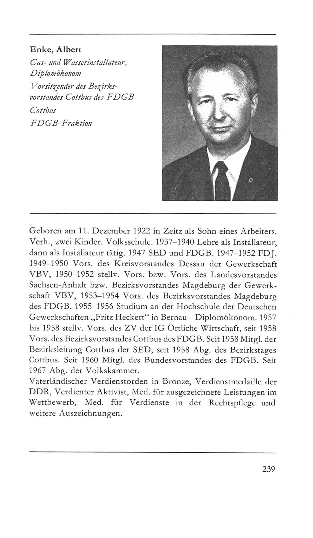 Volkskammer (VK) der Deutschen Demokratischen Republik (DDR) 5. Wahlperiode 1967-1971, Seite 239 (VK. DDR 5. WP. 1967-1971, S. 239)