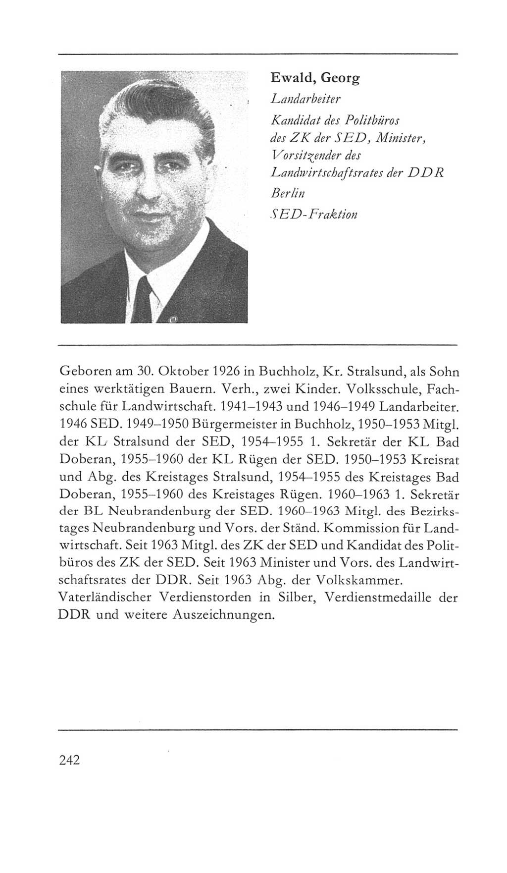 Volkskammer (VK) der Deutschen Demokratischen Republik (DDR) 5. Wahlperiode 1967-1971, Seite 242 (VK. DDR 5. WP. 1967-1971, S. 242)