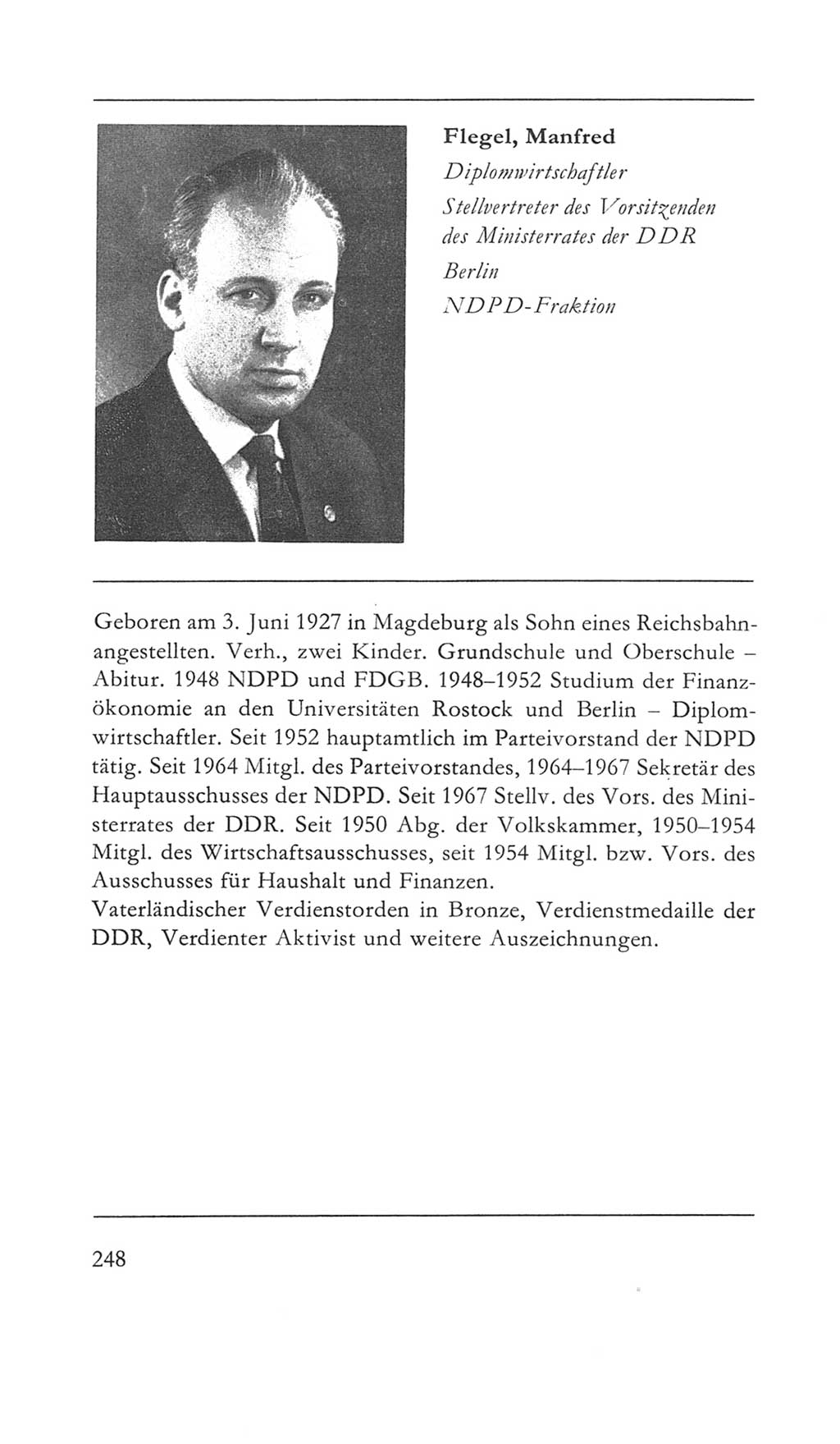 Volkskammer (VK) der Deutschen Demokratischen Republik (DDR) 5. Wahlperiode 1967-1971, Seite 248 (VK. DDR 5. WP. 1967-1971, S. 248)