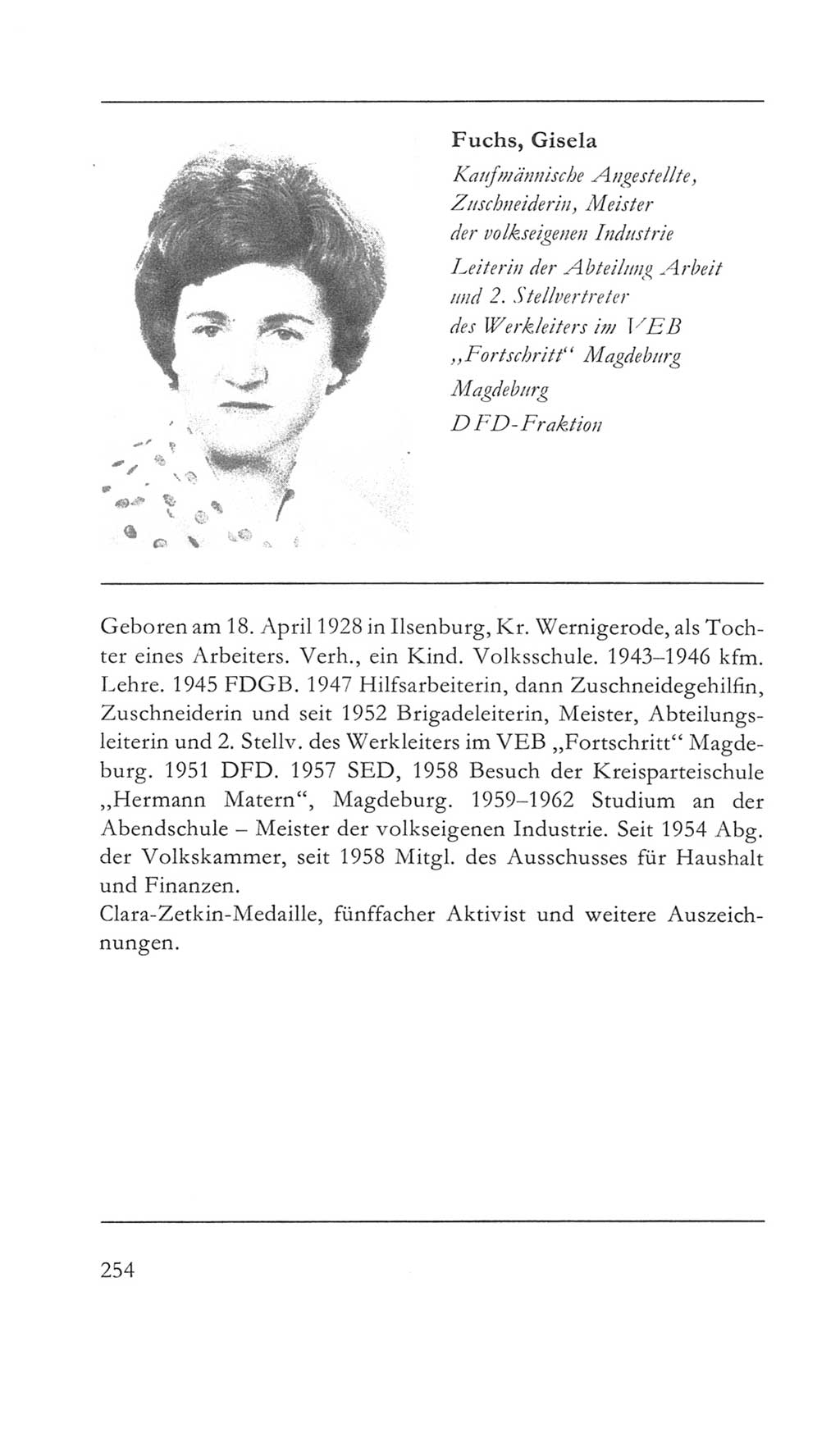 Volkskammer (VK) der Deutschen Demokratischen Republik (DDR) 5. Wahlperiode 1967-1971, Seite 254 (VK. DDR 5. WP. 1967-1971, S. 254)