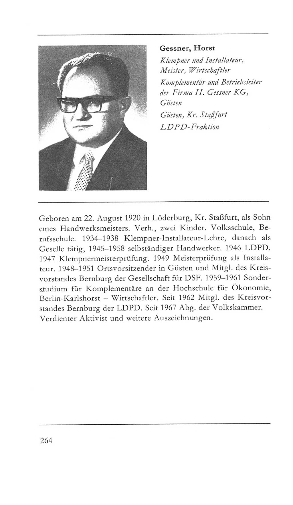 Volkskammer (VK) der Deutschen Demokratischen Republik (DDR) 5. Wahlperiode 1967-1971, Seite 264 (VK. DDR 5. WP. 1967-1971, S. 264)