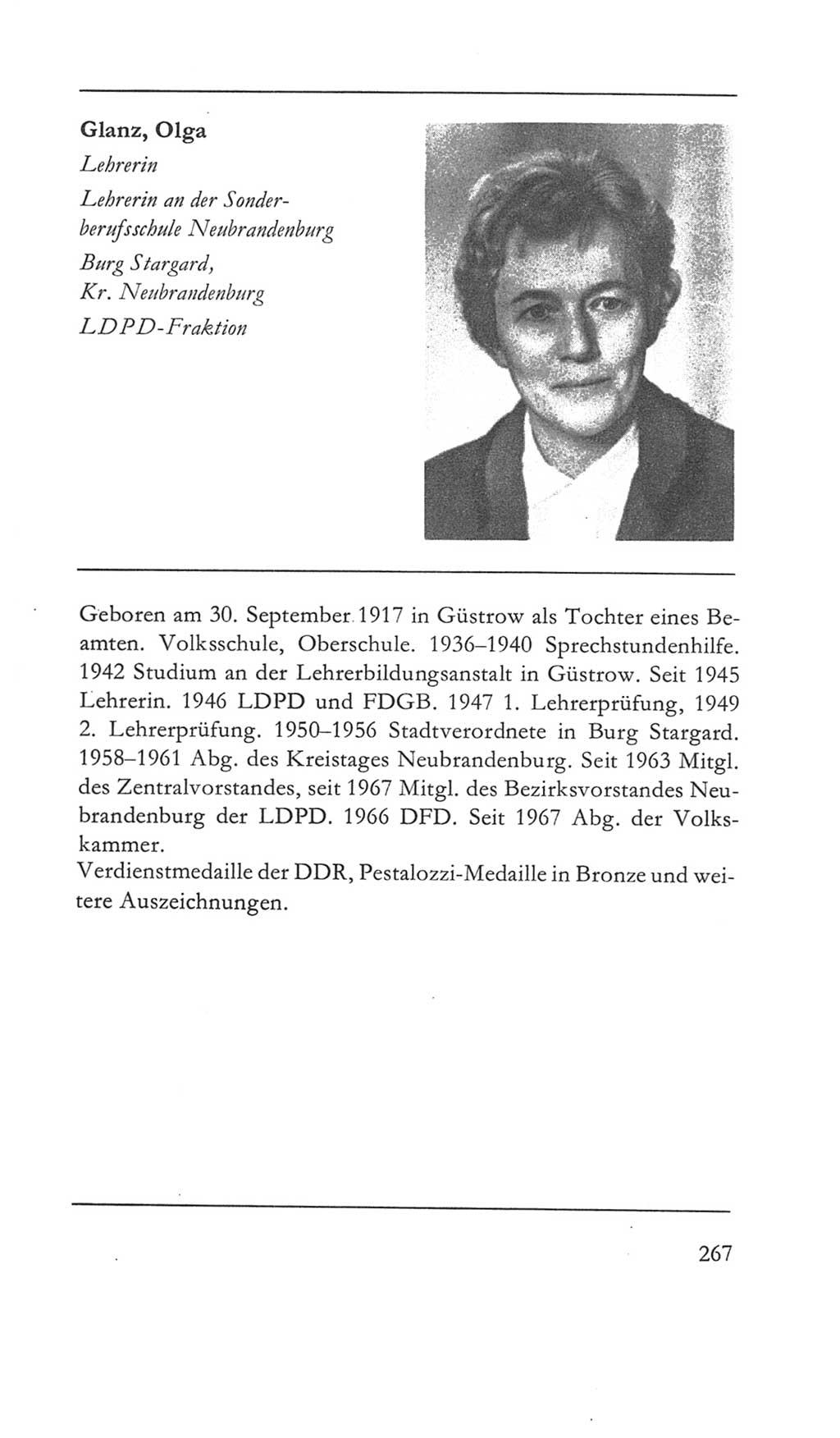 Volkskammer (VK) der Deutschen Demokratischen Republik (DDR) 5. Wahlperiode 1967-1971, Seite 267 (VK. DDR 5. WP. 1967-1971, S. 267)
