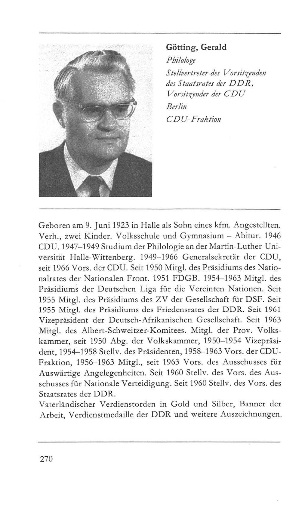 Volkskammer (VK) der Deutschen Demokratischen Republik (DDR) 5. Wahlperiode 1967-1971, Seite 270 (VK. DDR 5. WP. 1967-1971, S. 270)