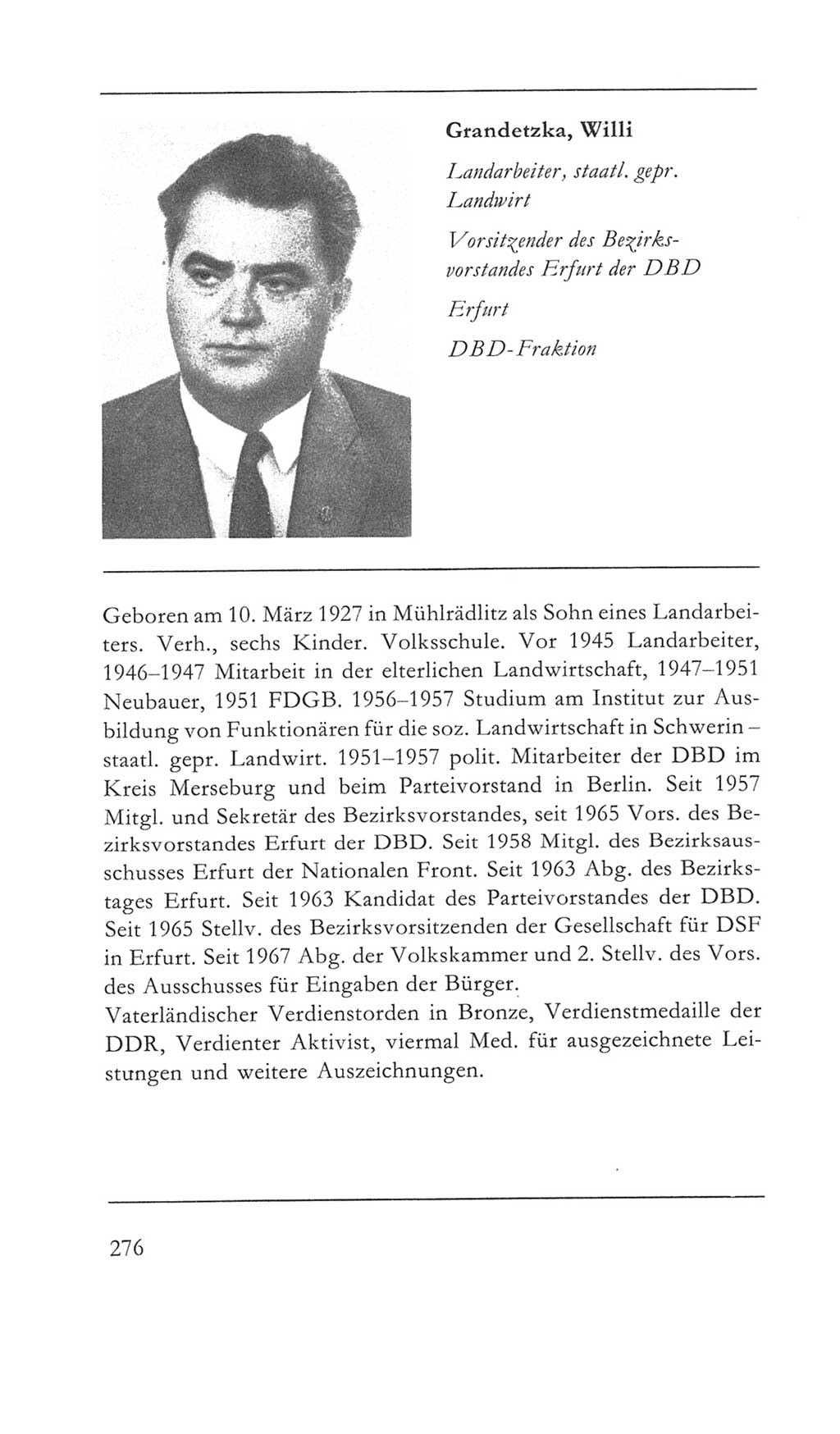 Volkskammer (VK) der Deutschen Demokratischen Republik (DDR) 5. Wahlperiode 1967-1971, Seite 276 (VK. DDR 5. WP. 1967-1971, S. 276)