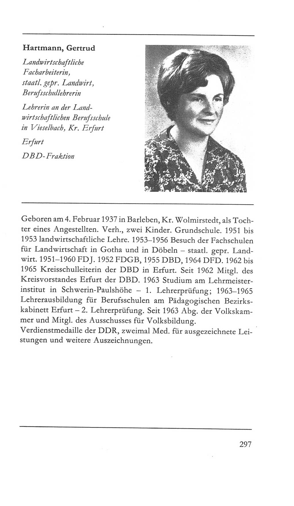 Volkskammer (VK) der Deutschen Demokratischen Republik (DDR) 5. Wahlperiode 1967-1971, Seite 297 (VK. DDR 5. WP. 1967-1971, S. 297)