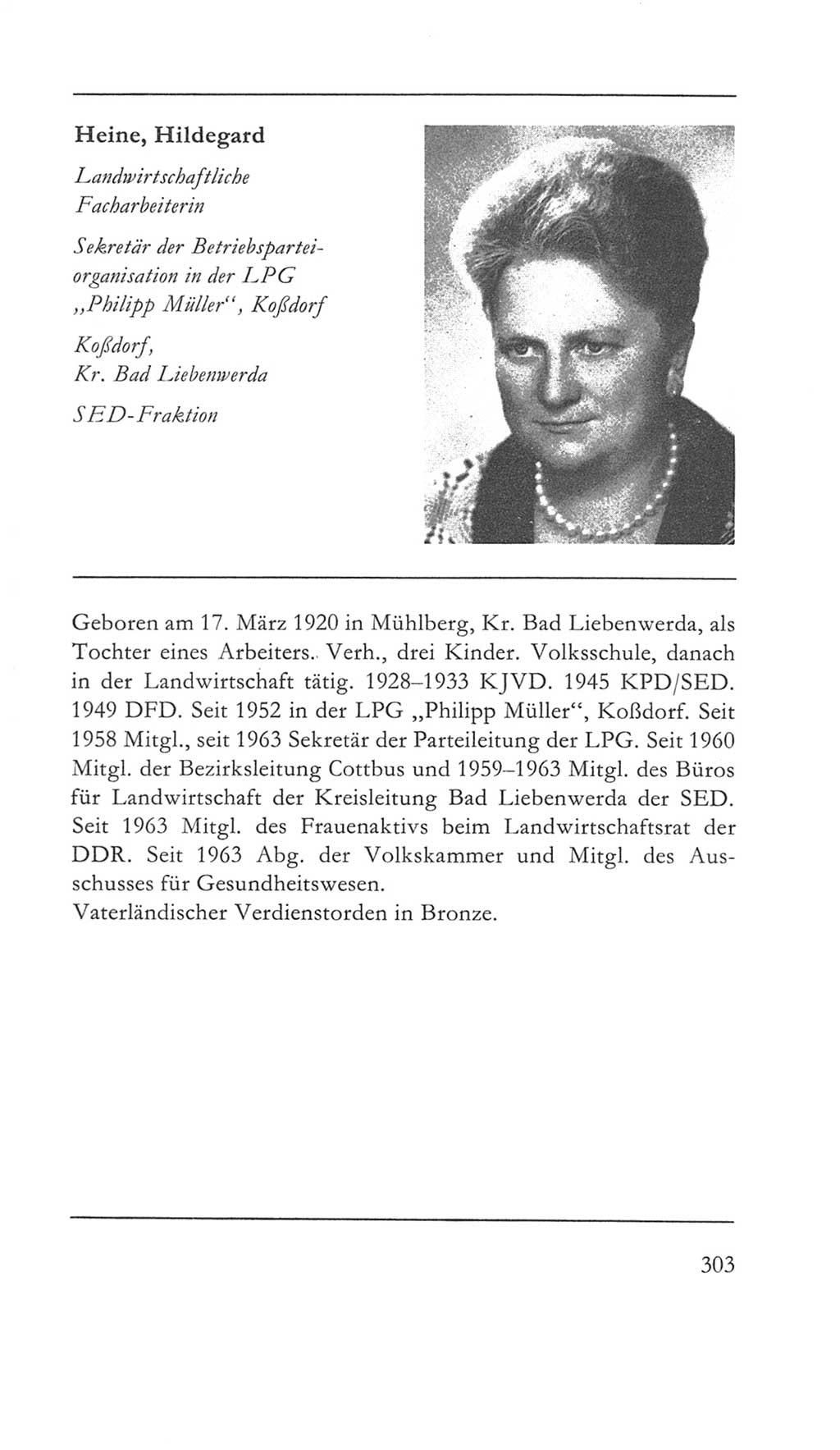 Volkskammer (VK) der Deutschen Demokratischen Republik (DDR) 5. Wahlperiode 1967-1971, Seite 303 (VK. DDR 5. WP. 1967-1971, S. 303)
