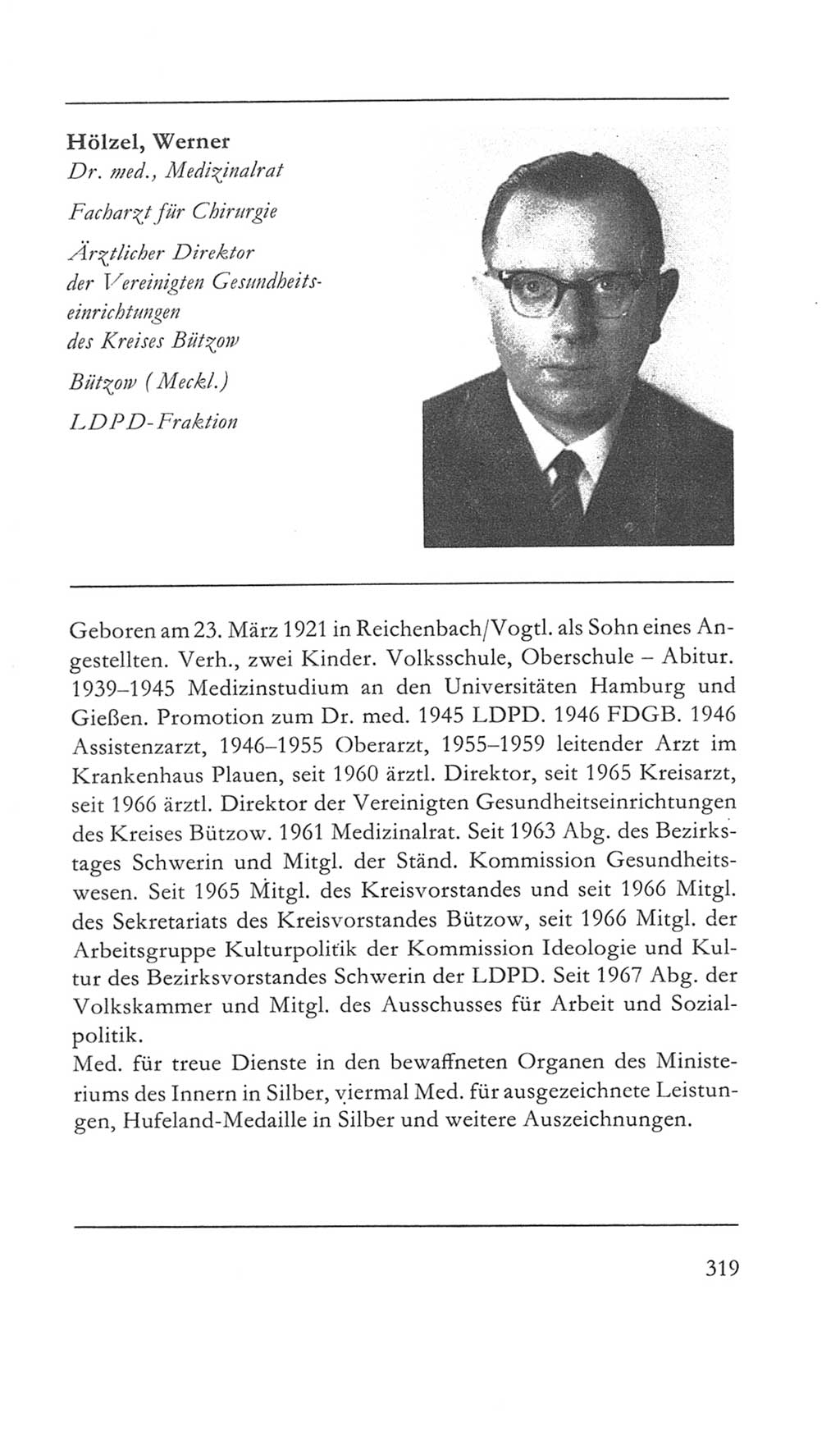 Volkskammer (VK) der Deutschen Demokratischen Republik (DDR) 5. Wahlperiode 1967-1971, Seite 319 (VK. DDR 5. WP. 1967-1971, S. 319)