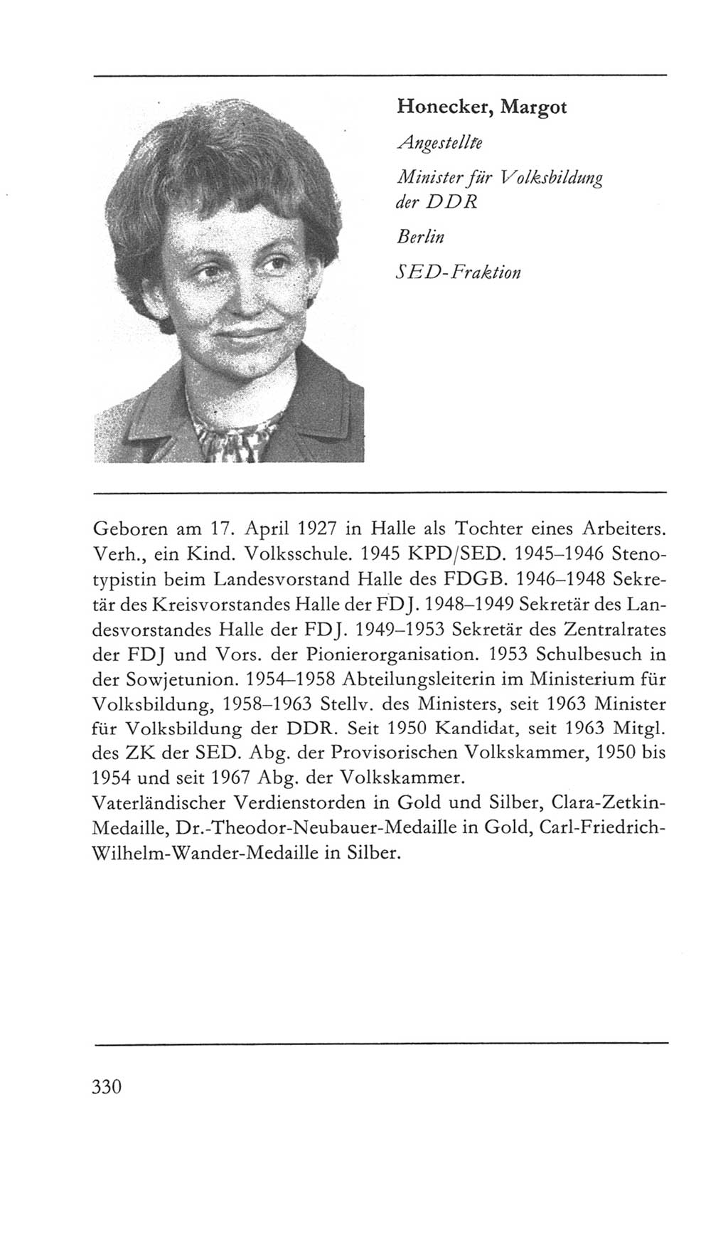 Volkskammer (VK) der Deutschen Demokratischen Republik (DDR) 5. Wahlperiode 1967-1971, Seite 330 (VK. DDR 5. WP. 1967-1971, S. 330)