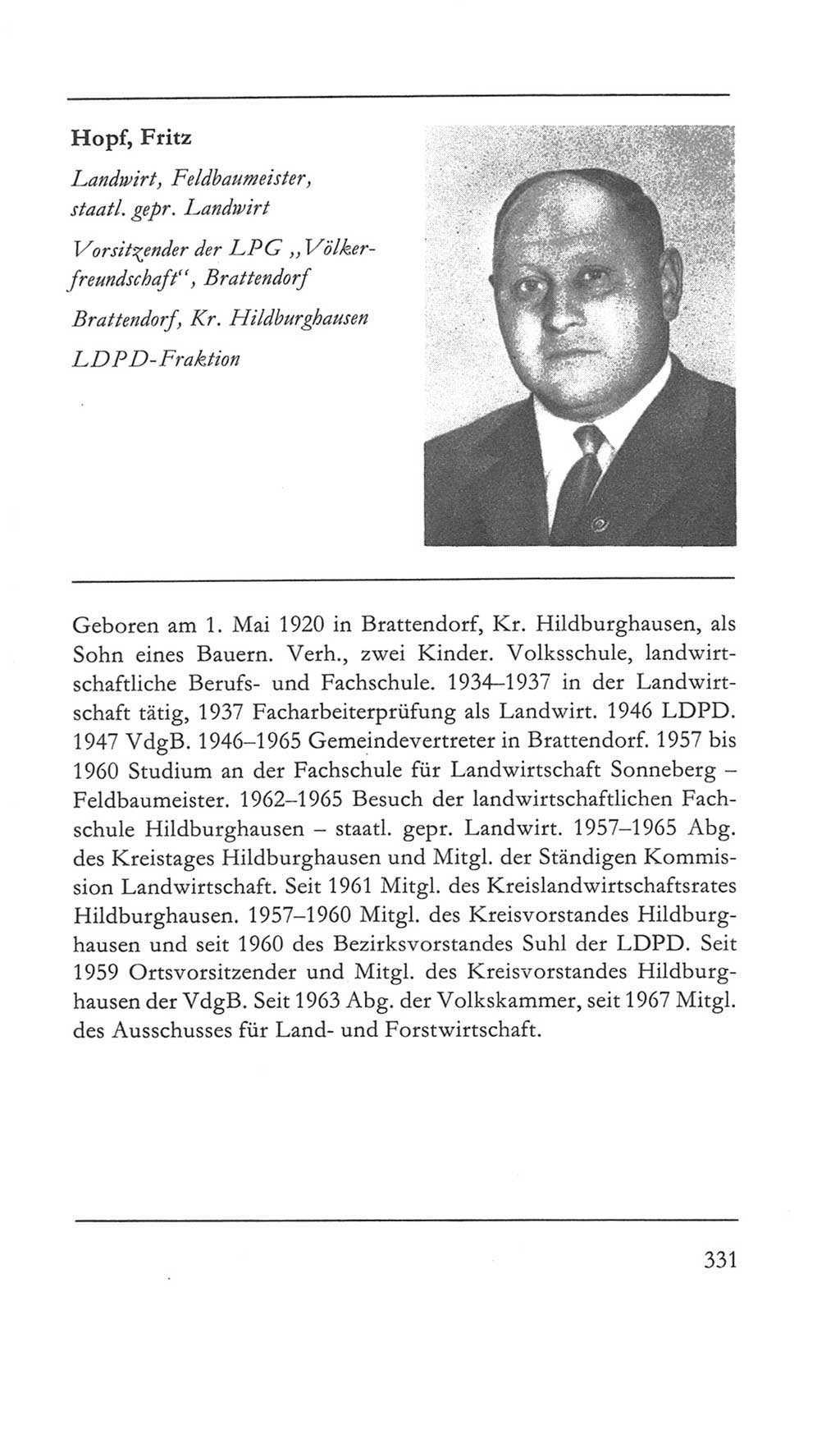 Volkskammer (VK) der Deutschen Demokratischen Republik (DDR) 5. Wahlperiode 1967-1971, Seite 331 (VK. DDR 5. WP. 1967-1971, S. 331)
