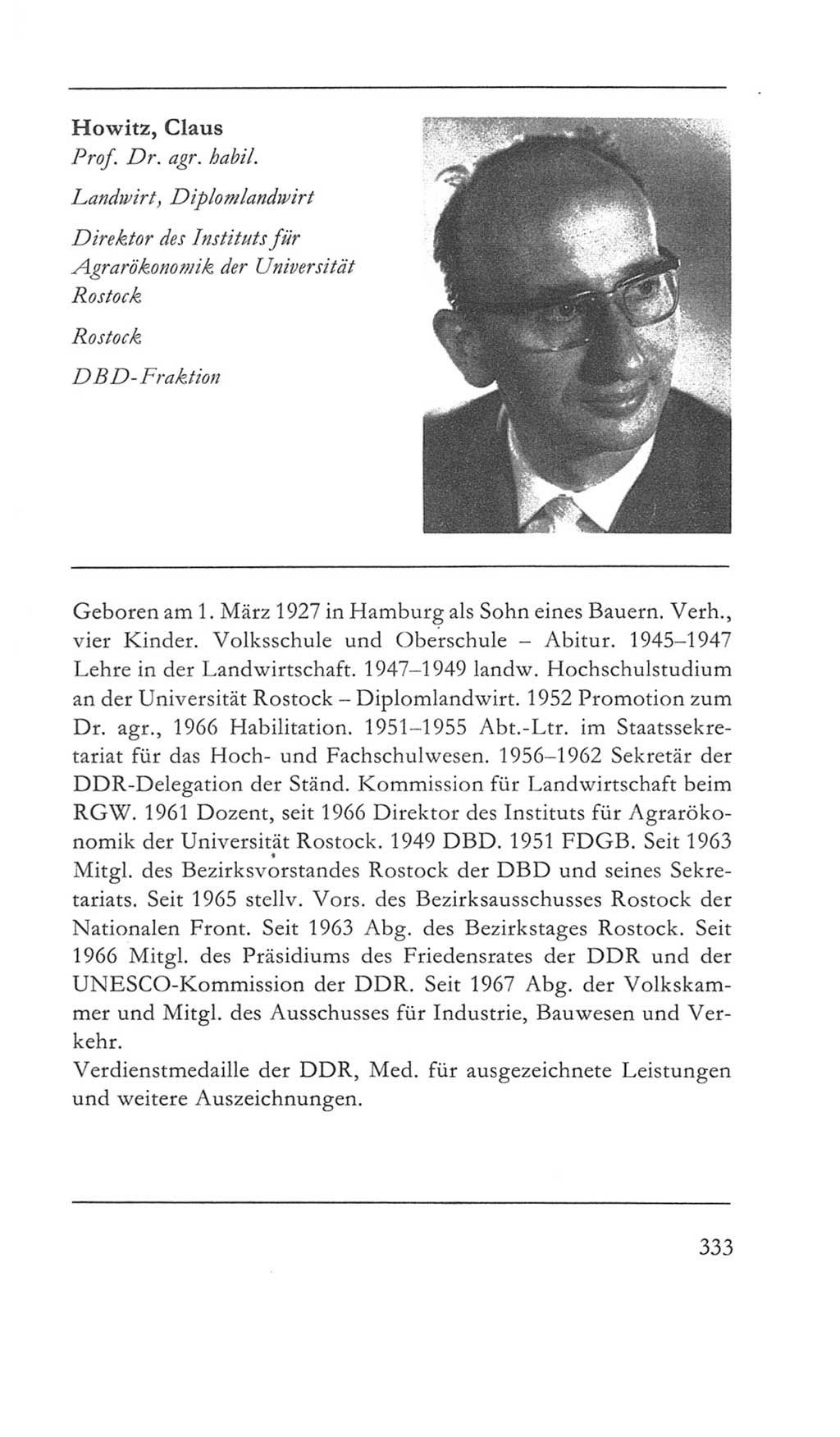 Volkskammer (VK) der Deutschen Demokratischen Republik (DDR) 5. Wahlperiode 1967-1971, Seite 333 (VK. DDR 5. WP. 1967-1971, S. 333)