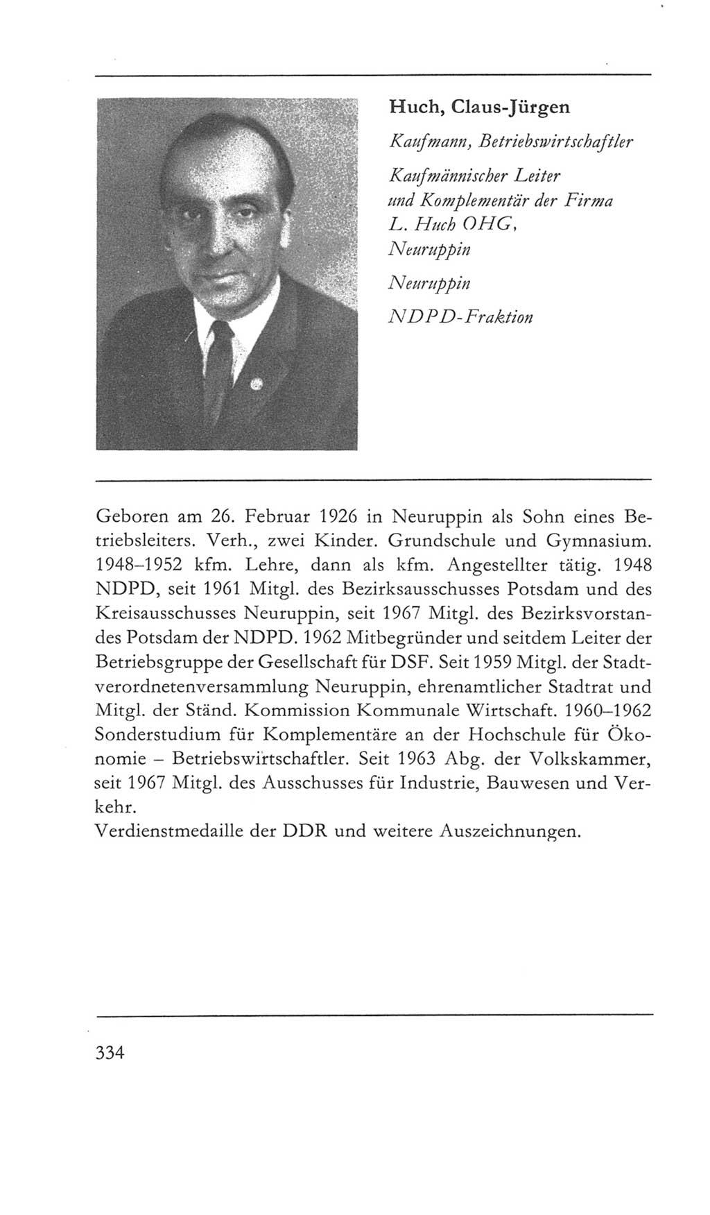 Volkskammer (VK) der Deutschen Demokratischen Republik (DDR) 5. Wahlperiode 1967-1971, Seite 334 (VK. DDR 5. WP. 1967-1971, S. 334)