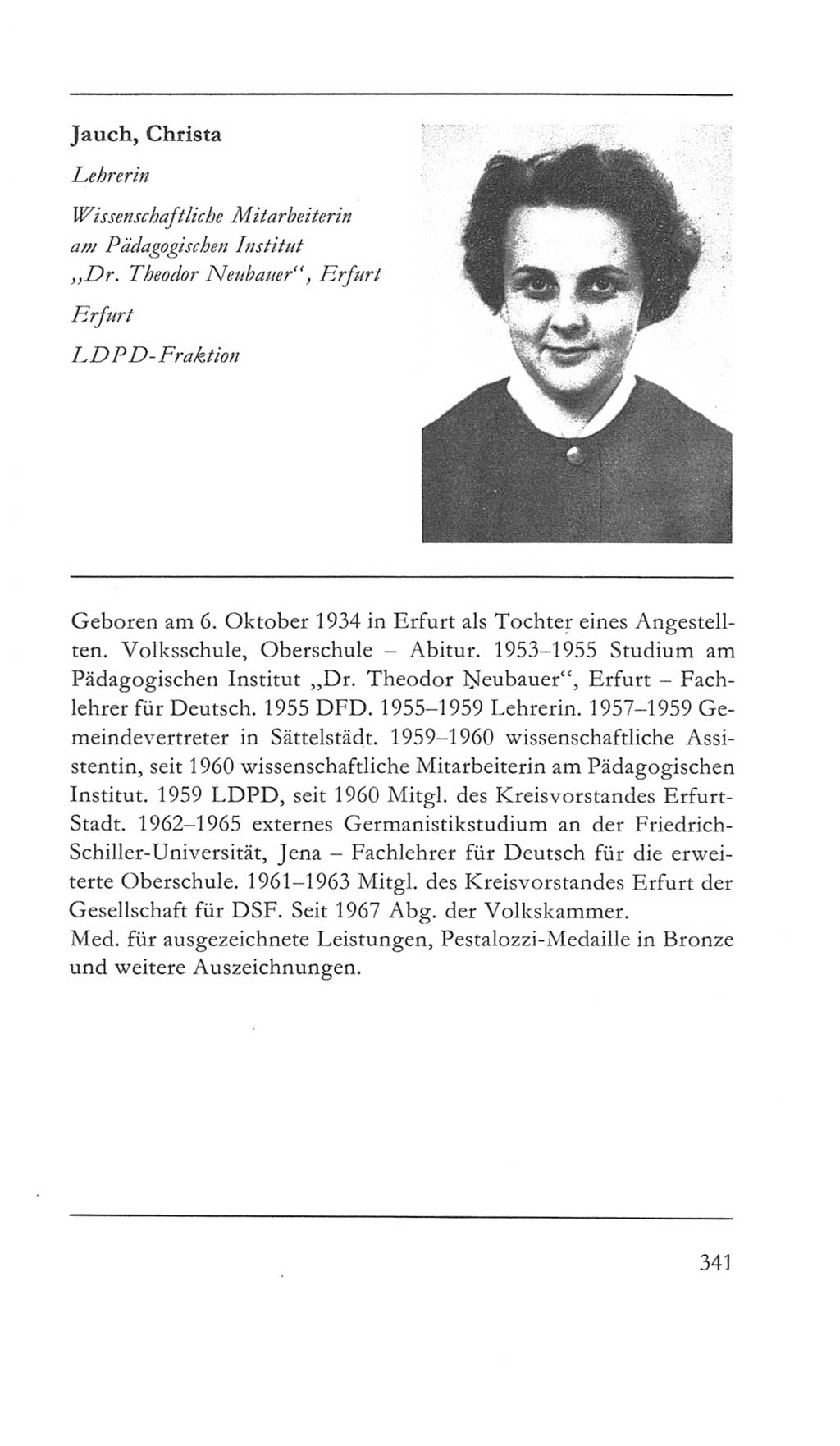 Volkskammer (VK) der Deutschen Demokratischen Republik (DDR) 5. Wahlperiode 1967-1971, Seite 341 (VK. DDR 5. WP. 1967-1971, S. 341)