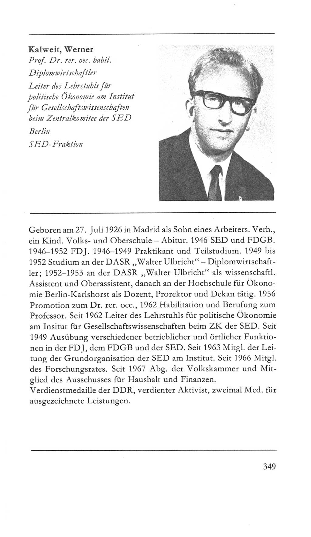 Volkskammer (VK) der Deutschen Demokratischen Republik (DDR) 5. Wahlperiode 1967-1971, Seite 349 (VK. DDR 5. WP. 1967-1971, S. 349)