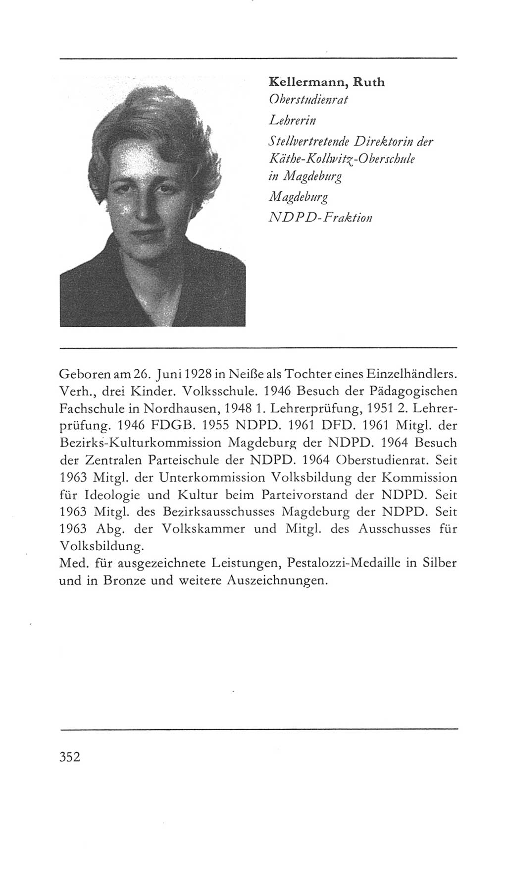 Volkskammer (VK) der Deutschen Demokratischen Republik (DDR) 5. Wahlperiode 1967-1971, Seite 352 (VK. DDR 5. WP. 1967-1971, S. 352)