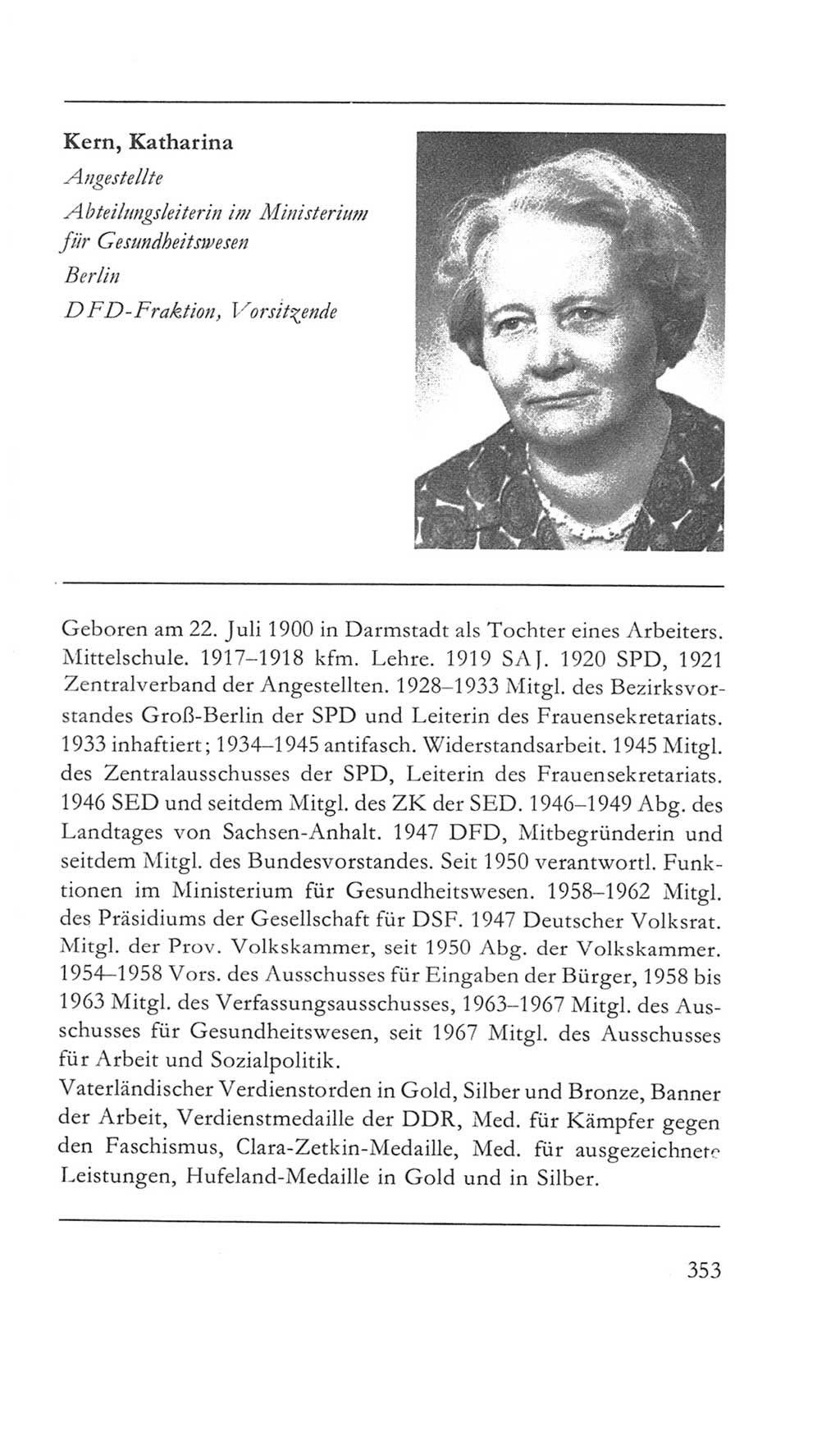 Volkskammer (VK) der Deutschen Demokratischen Republik (DDR) 5. Wahlperiode 1967-1971, Seite 353 (VK. DDR 5. WP. 1967-1971, S. 353)