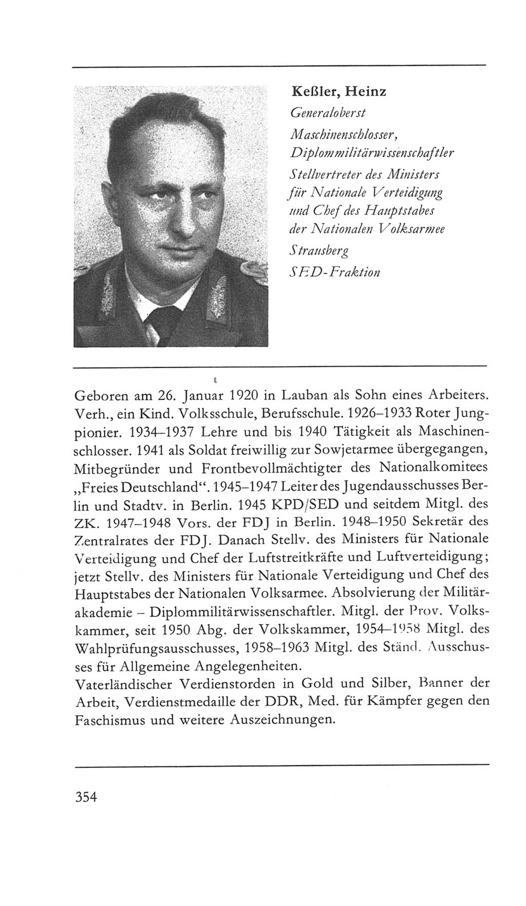 Volkskammer (VK) der Deutschen Demokratischen Republik (DDR) 5. Wahlperiode 1967-1971, Seite 354 (VK. DDR 5. WP. 1967-1971, S. 354)