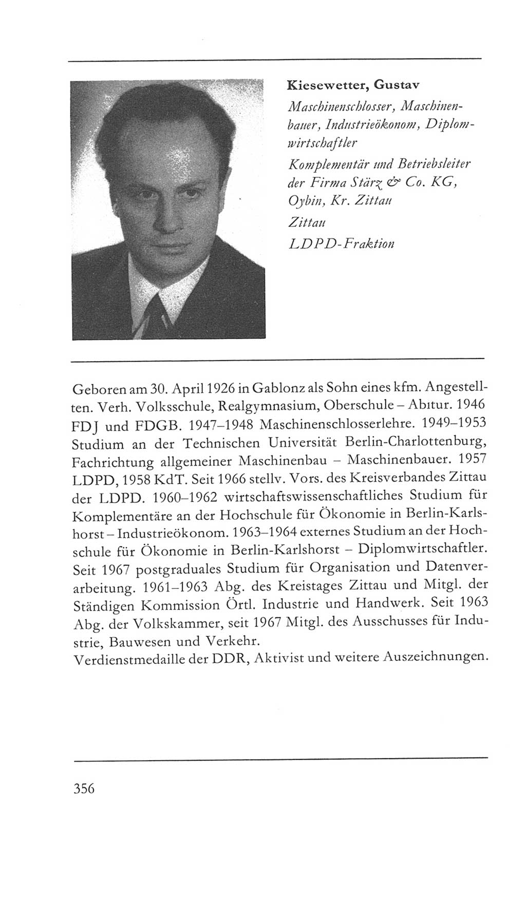 Volkskammer (VK) der Deutschen Demokratischen Republik (DDR) 5. Wahlperiode 1967-1971, Seite 356 (VK. DDR 5. WP. 1967-1971, S. 356)