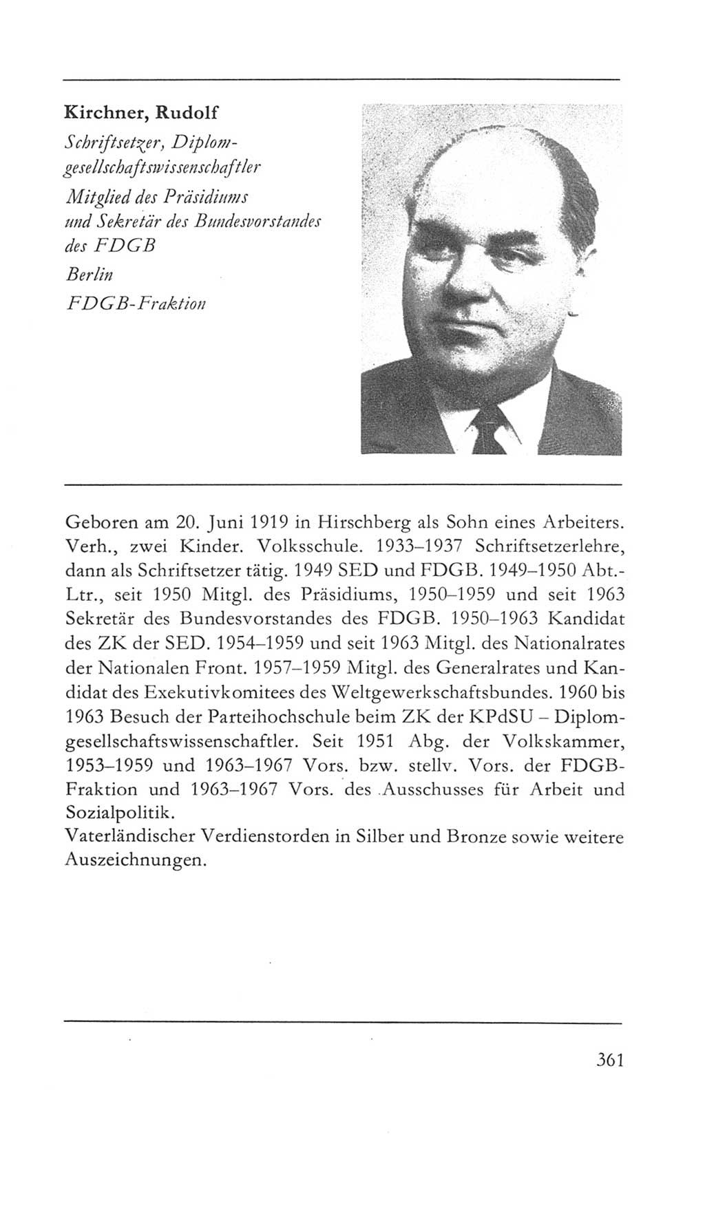 Volkskammer (VK) der Deutschen Demokratischen Republik (DDR) 5. Wahlperiode 1967-1971, Seite 361 (VK. DDR 5. WP. 1967-1971, S. 361)