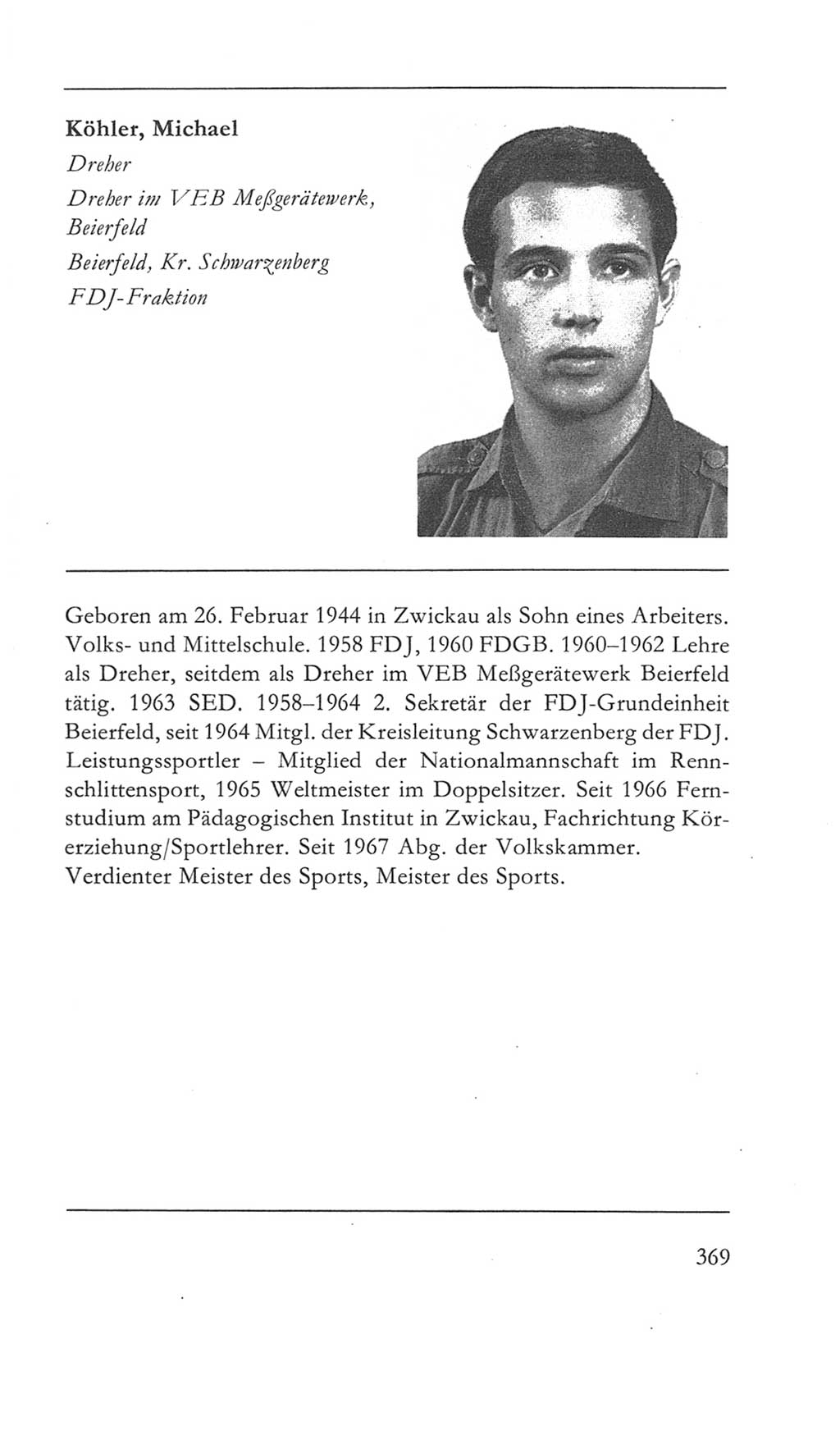 Volkskammer (VK) der Deutschen Demokratischen Republik (DDR) 5. Wahlperiode 1967-1971, Seite 369 (VK. DDR 5. WP. 1967-1971, S. 369)