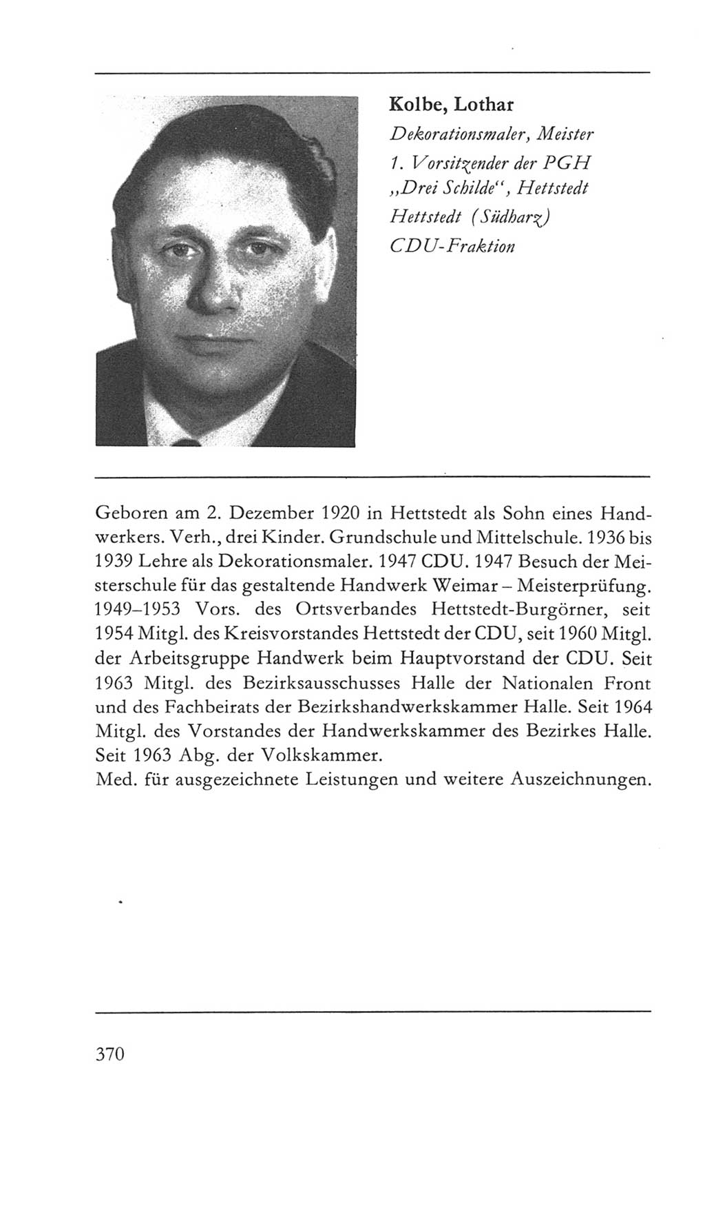 Volkskammer (VK) der Deutschen Demokratischen Republik (DDR) 5. Wahlperiode 1967-1971, Seite 370 (VK. DDR 5. WP. 1967-1971, S. 370)