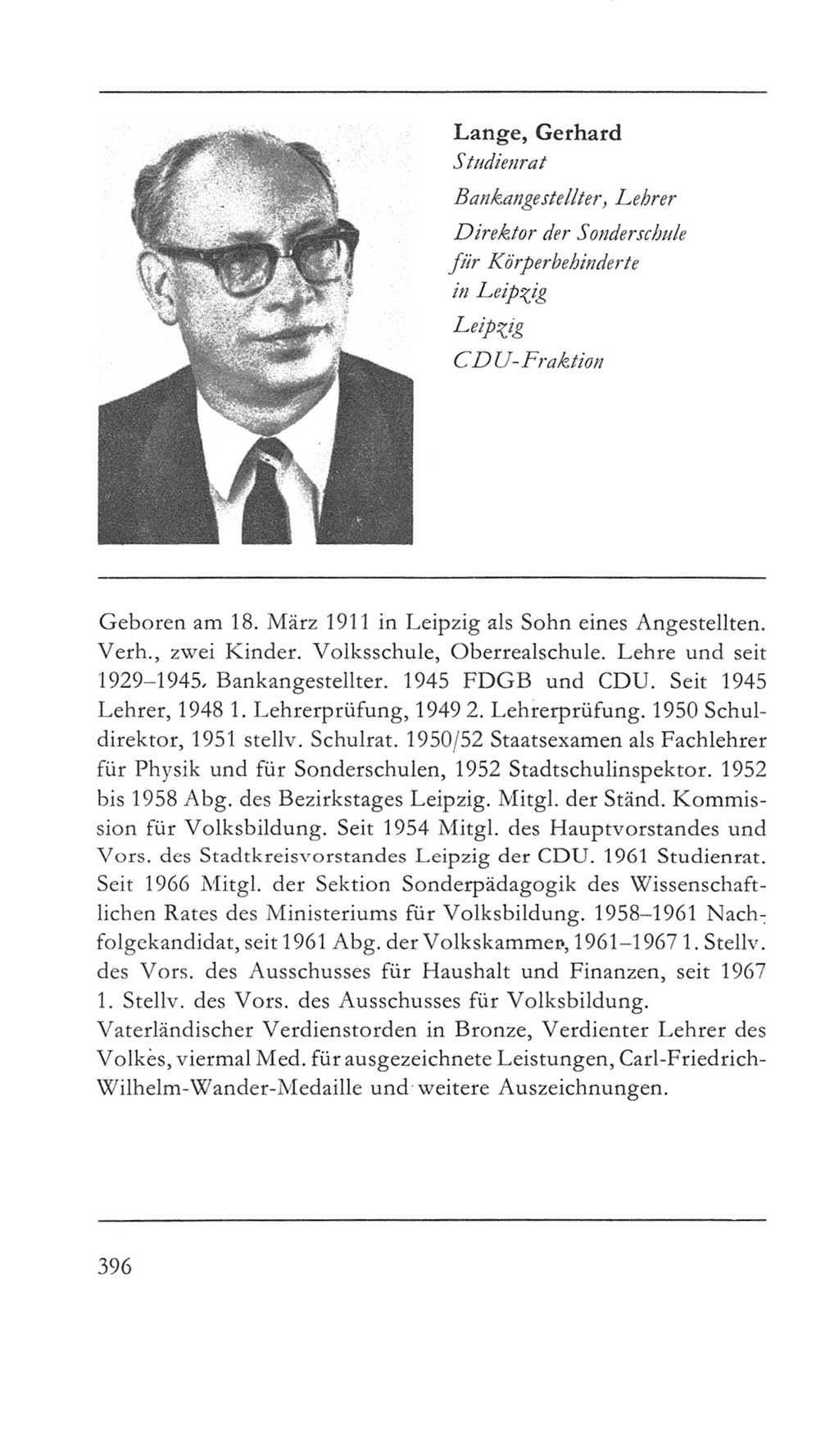 Volkskammer (VK) der Deutschen Demokratischen Republik (DDR) 5. Wahlperiode 1967-1971, Seite 396 (VK. DDR 5. WP. 1967-1971, S. 396)