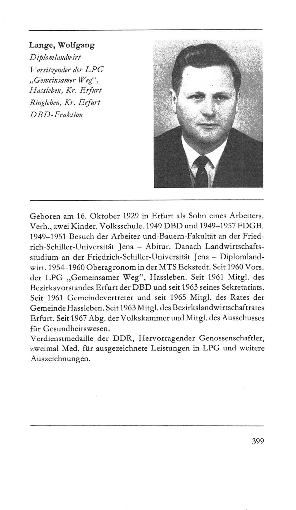 Volkskammer (VK) der Deutschen Demokratischen Republik (DDR) 5. Wahlperiode 1967-1971, Seite 399 (VK. DDR 5. WP. 1967-1971, S. 399)