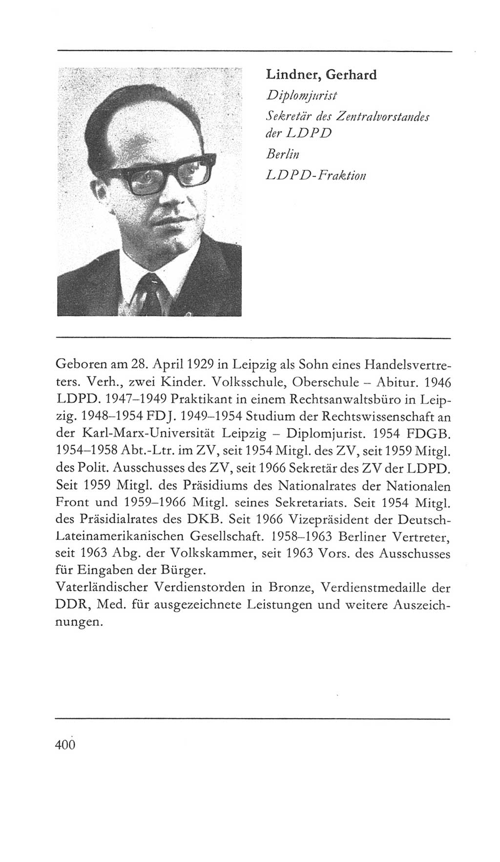 Volkskammer (VK) der Deutschen Demokratischen Republik (DDR) 5. Wahlperiode 1967-1971, Seite 400 (VK. DDR 5. WP. 1967-1971, S. 400)