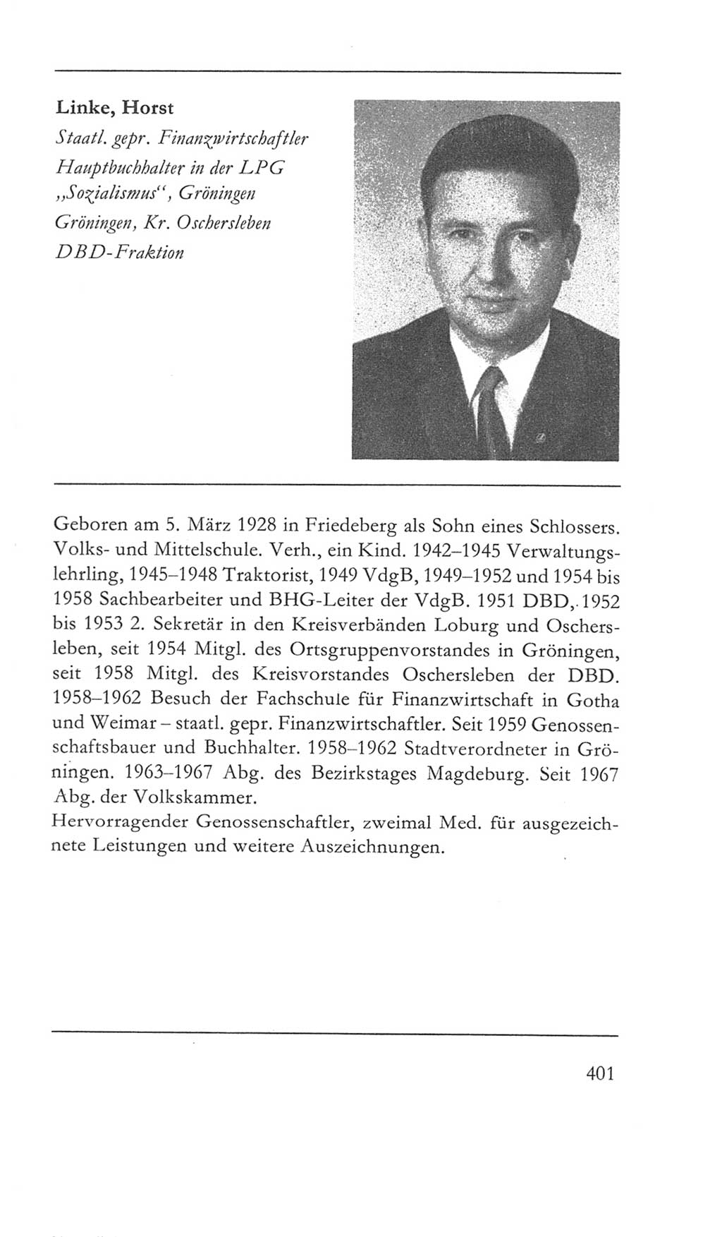 Volkskammer (VK) der Deutschen Demokratischen Republik (DDR) 5. Wahlperiode 1967-1971, Seite 401 (VK. DDR 5. WP. 1967-1971, S. 401)