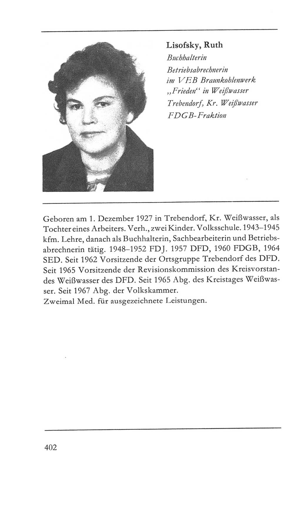 Volkskammer (VK) der Deutschen Demokratischen Republik (DDR) 5. Wahlperiode 1967-1971, Seite 402 (VK. DDR 5. WP. 1967-1971, S. 402)