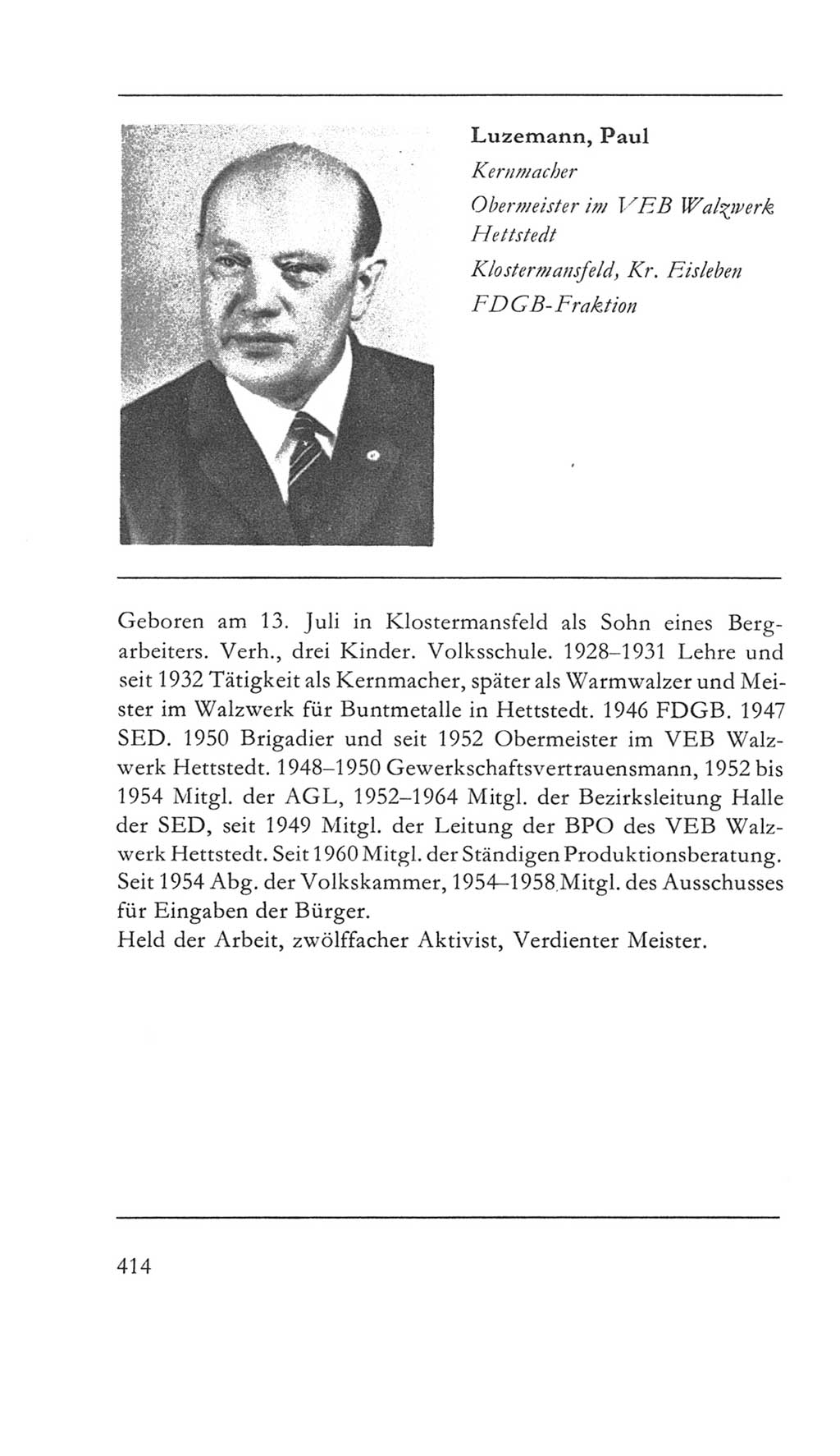 Volkskammer (VK) der Deutschen Demokratischen Republik (DDR) 5. Wahlperiode 1967-1971, Seite 414 (VK. DDR 5. WP. 1967-1971, S. 414)