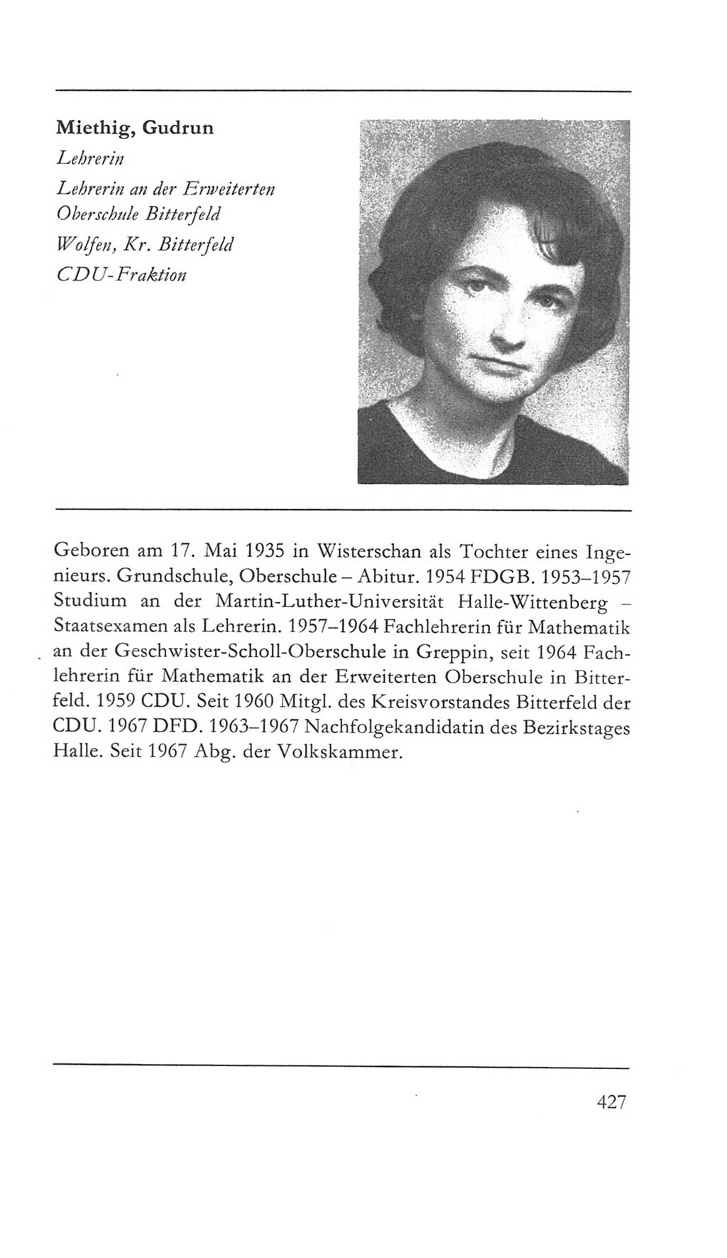 Volkskammer (VK) der Deutschen Demokratischen Republik (DDR) 5. Wahlperiode 1967-1971, Seite 427 (VK. DDR 5. WP. 1967-1971, S. 427)