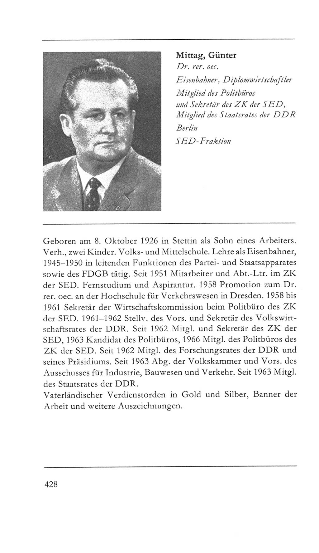 Volkskammer (VK) der Deutschen Demokratischen Republik (DDR) 5. Wahlperiode 1967-1971, Seite 428 (VK. DDR 5. WP. 1967-1971, S. 428)