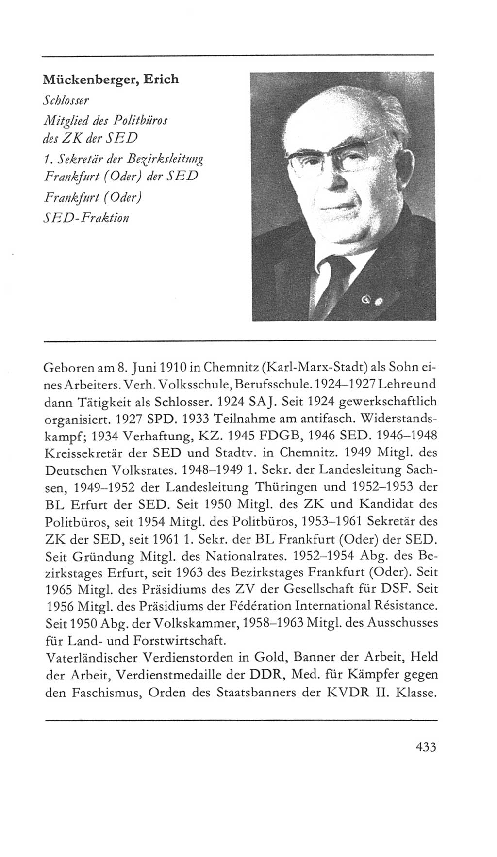 Volkskammer (VK) der Deutschen Demokratischen Republik (DDR) 5. Wahlperiode 1967-1971, Seite 433 (VK. DDR 5. WP. 1967-1971, S. 433)