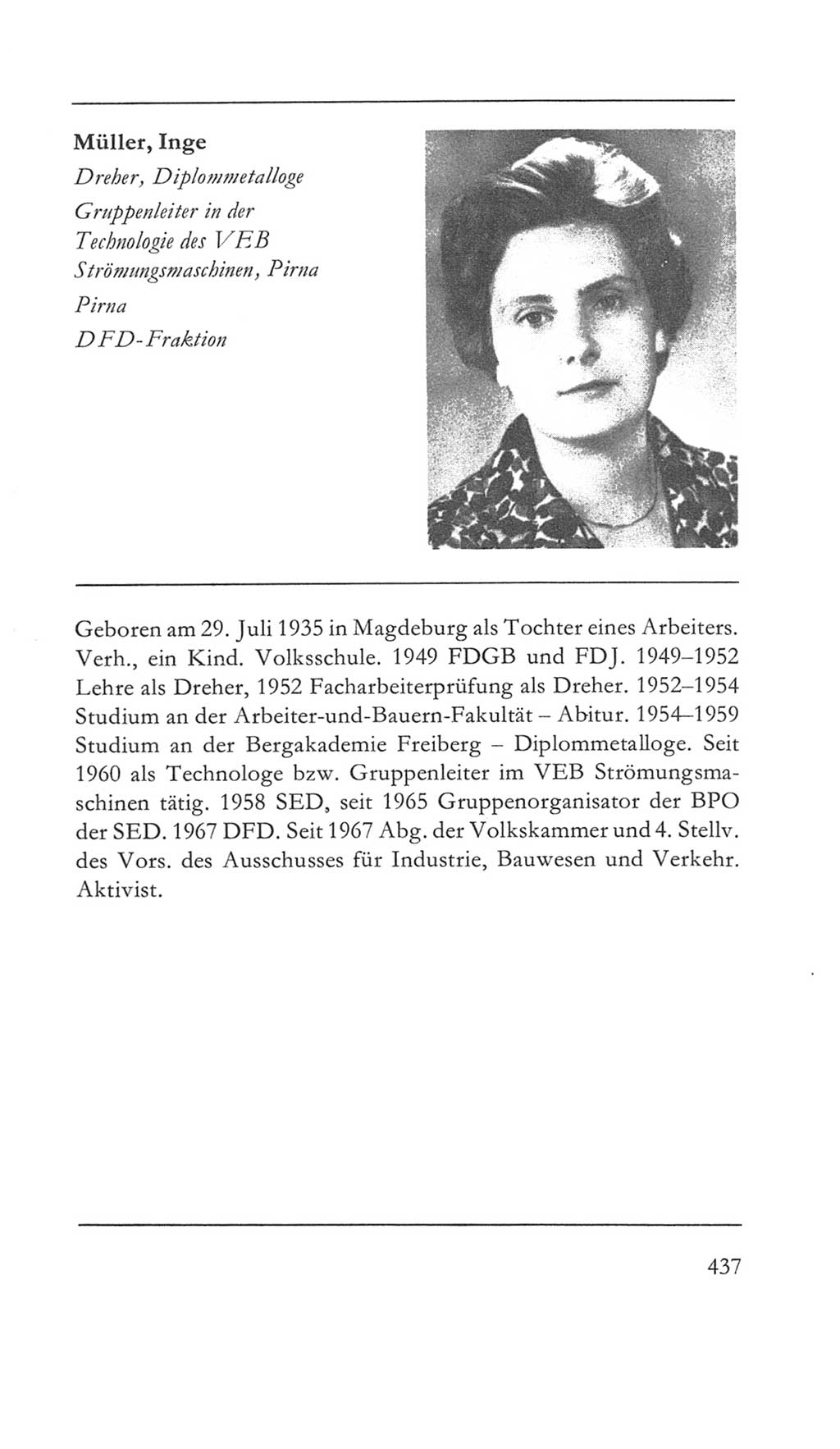 Volkskammer (VK) der Deutschen Demokratischen Republik (DDR) 5. Wahlperiode 1967-1971, Seite 437 (VK. DDR 5. WP. 1967-1971, S. 437)