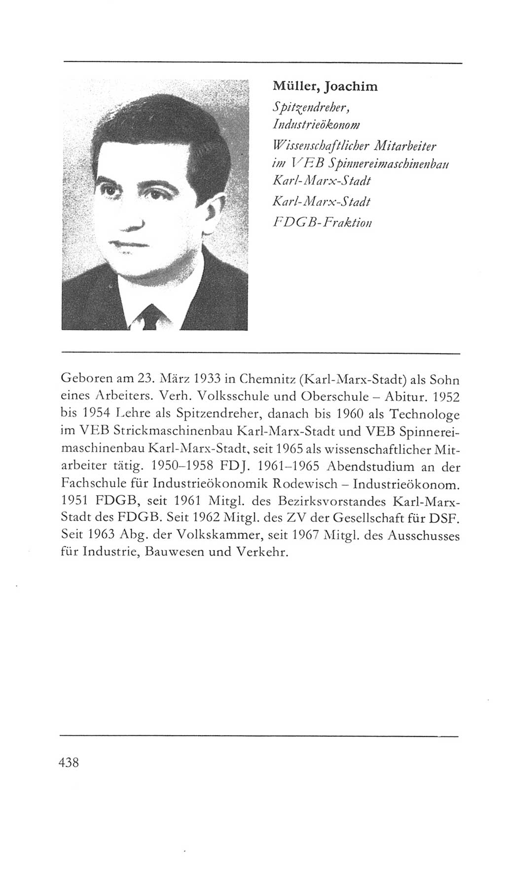 Volkskammer (VK) der Deutschen Demokratischen Republik (DDR) 5. Wahlperiode 1967-1971, Seite 438 (VK. DDR 5. WP. 1967-1971, S. 438)