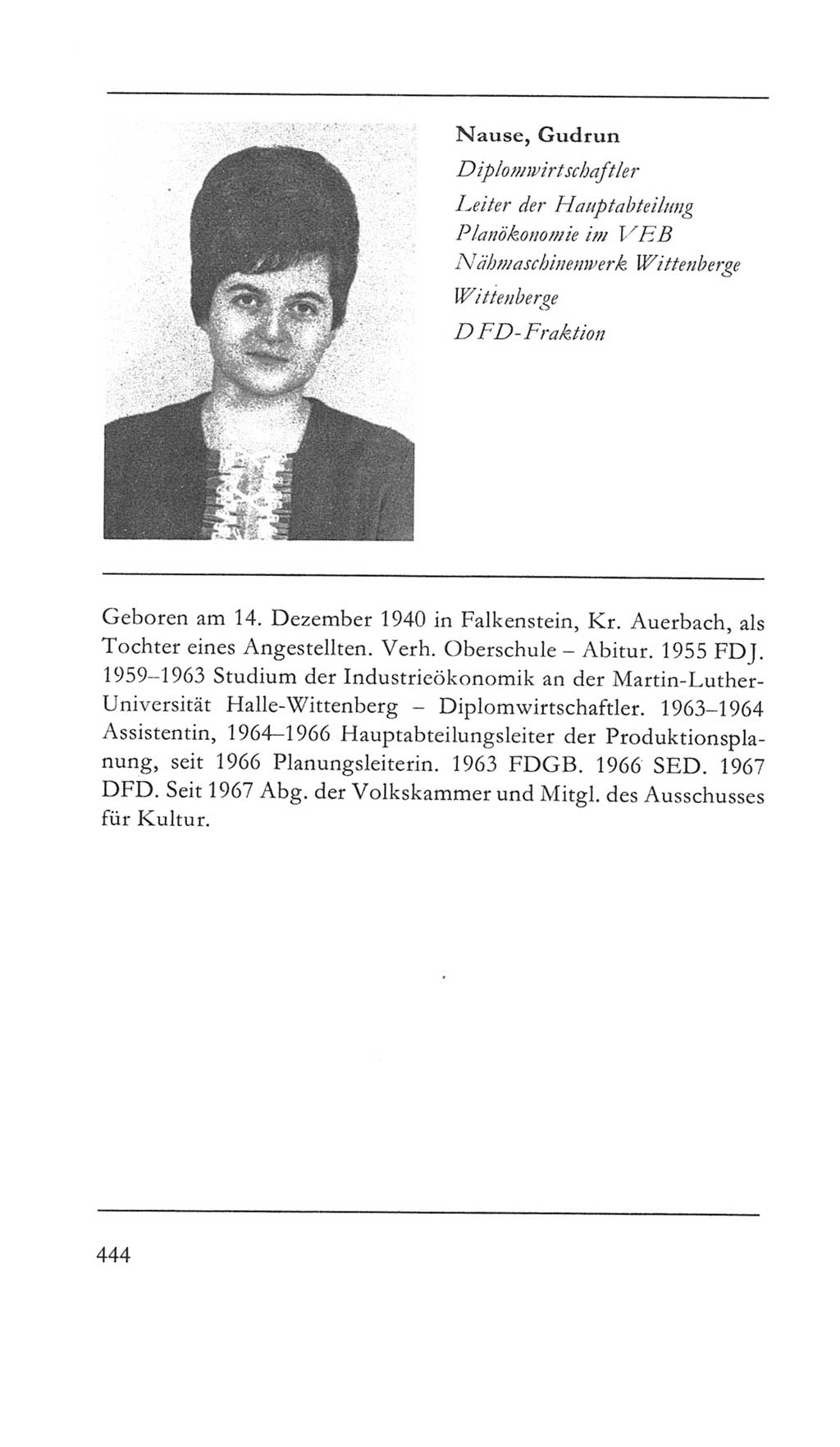 Volkskammer (VK) der Deutschen Demokratischen Republik (DDR) 5. Wahlperiode 1967-1971, Seite 444 (VK. DDR 5. WP. 1967-1971, S. 444)