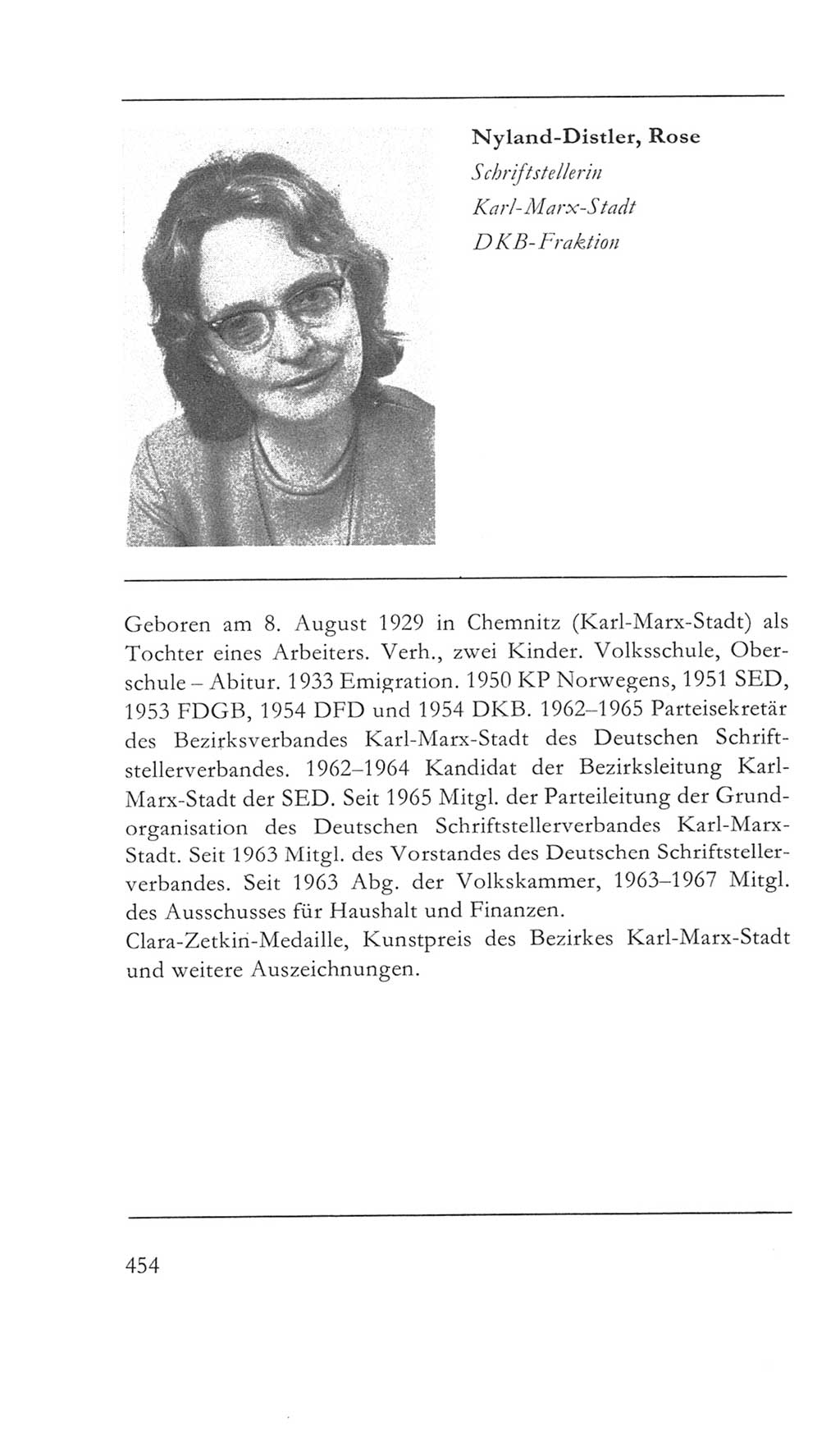 Volkskammer (VK) der Deutschen Demokratischen Republik (DDR) 5. Wahlperiode 1967-1971, Seite 454 (VK. DDR 5. WP. 1967-1971, S. 454)