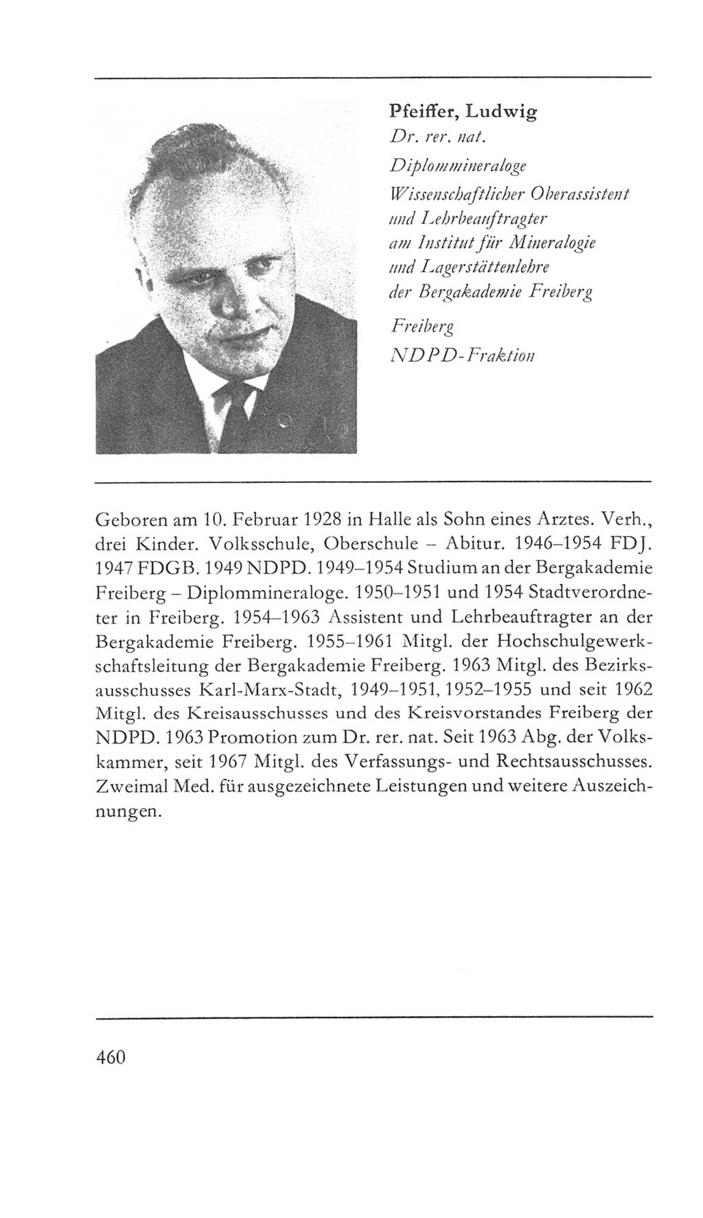 Volkskammer (VK) der Deutschen Demokratischen Republik (DDR) 5. Wahlperiode 1967-1971, Seite 460 (VK. DDR 5. WP. 1967-1971, S. 460)