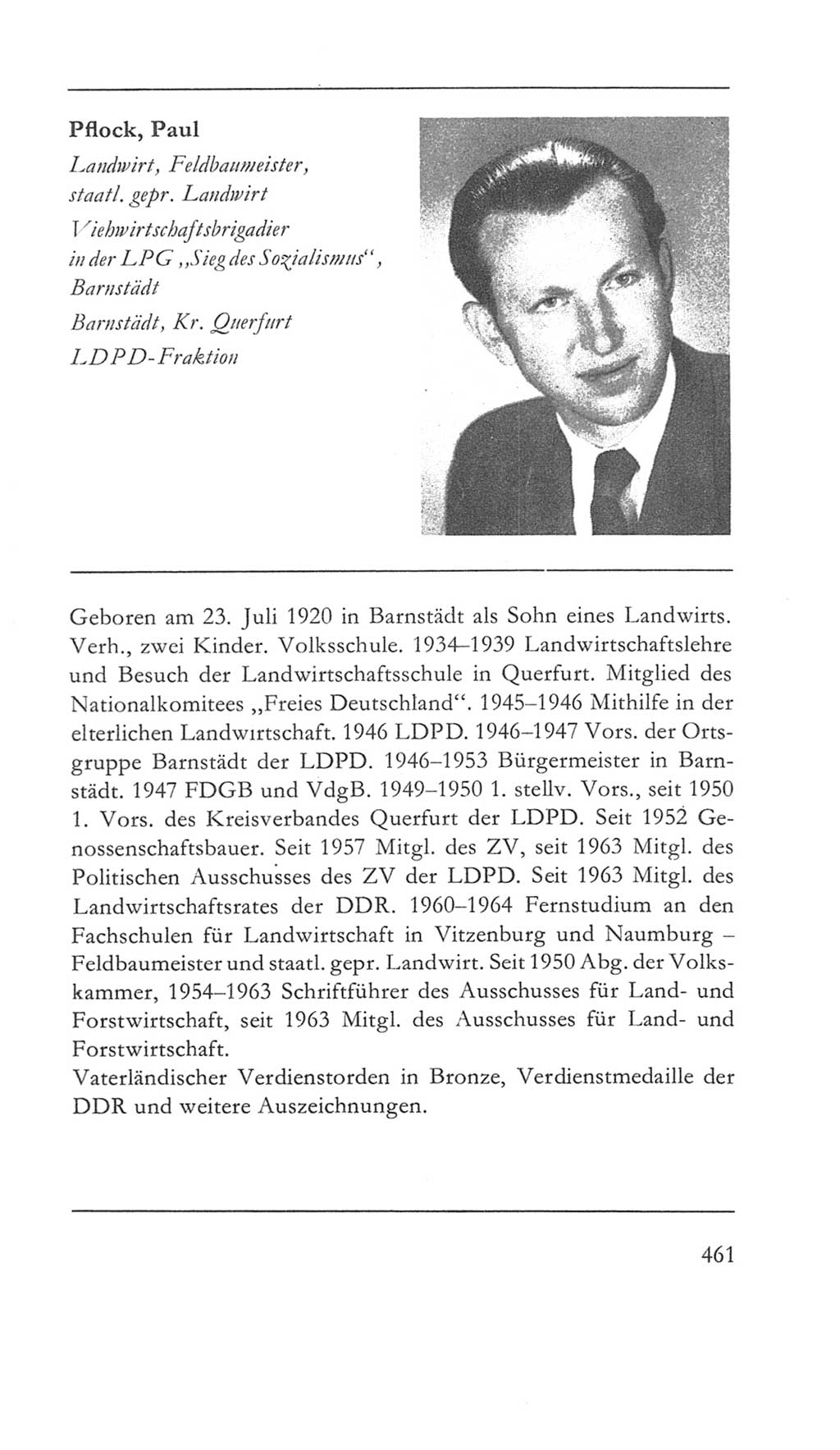 Volkskammer (VK) der Deutschen Demokratischen Republik (DDR) 5. Wahlperiode 1967-1971, Seite 461 (VK. DDR 5. WP. 1967-1971, S. 461)
