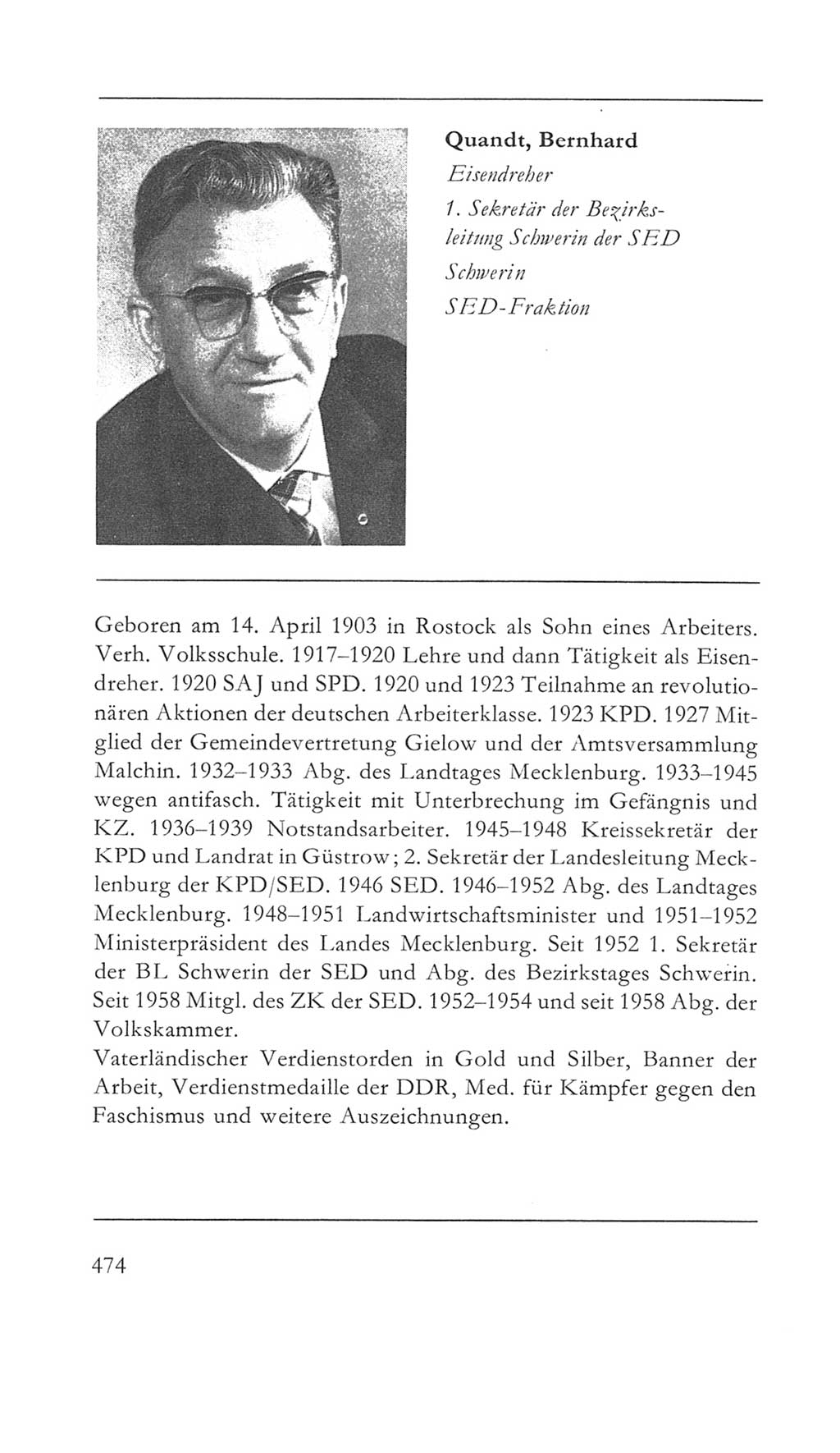 Volkskammer (VK) der Deutschen Demokratischen Republik (DDR) 5. Wahlperiode 1967-1971, Seite 474 (VK. DDR 5. WP. 1967-1971, S. 474)