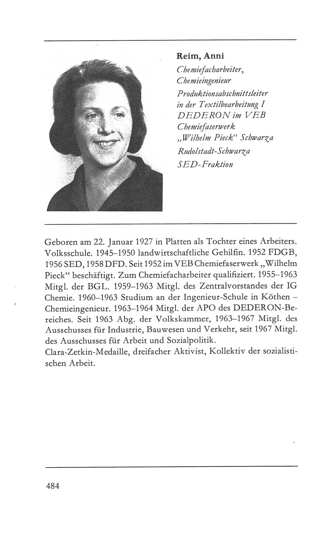 Volkskammer (VK) der Deutschen Demokratischen Republik (DDR) 5. Wahlperiode 1967-1971, Seite 484 (VK. DDR 5. WP. 1967-1971, S. 484)