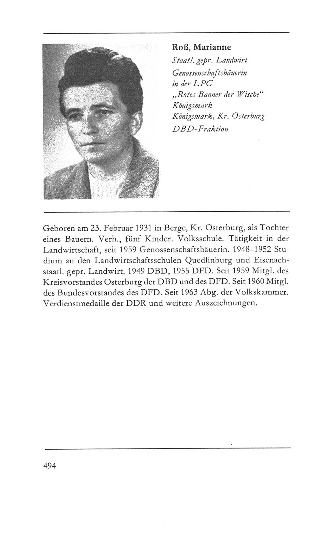 Volkskammer (VK) der Deutschen Demokratischen Republik (DDR) 5. Wahlperiode 1967-1971, Seite 494 (VK. DDR 5. WP. 1967-1971, S. 494)