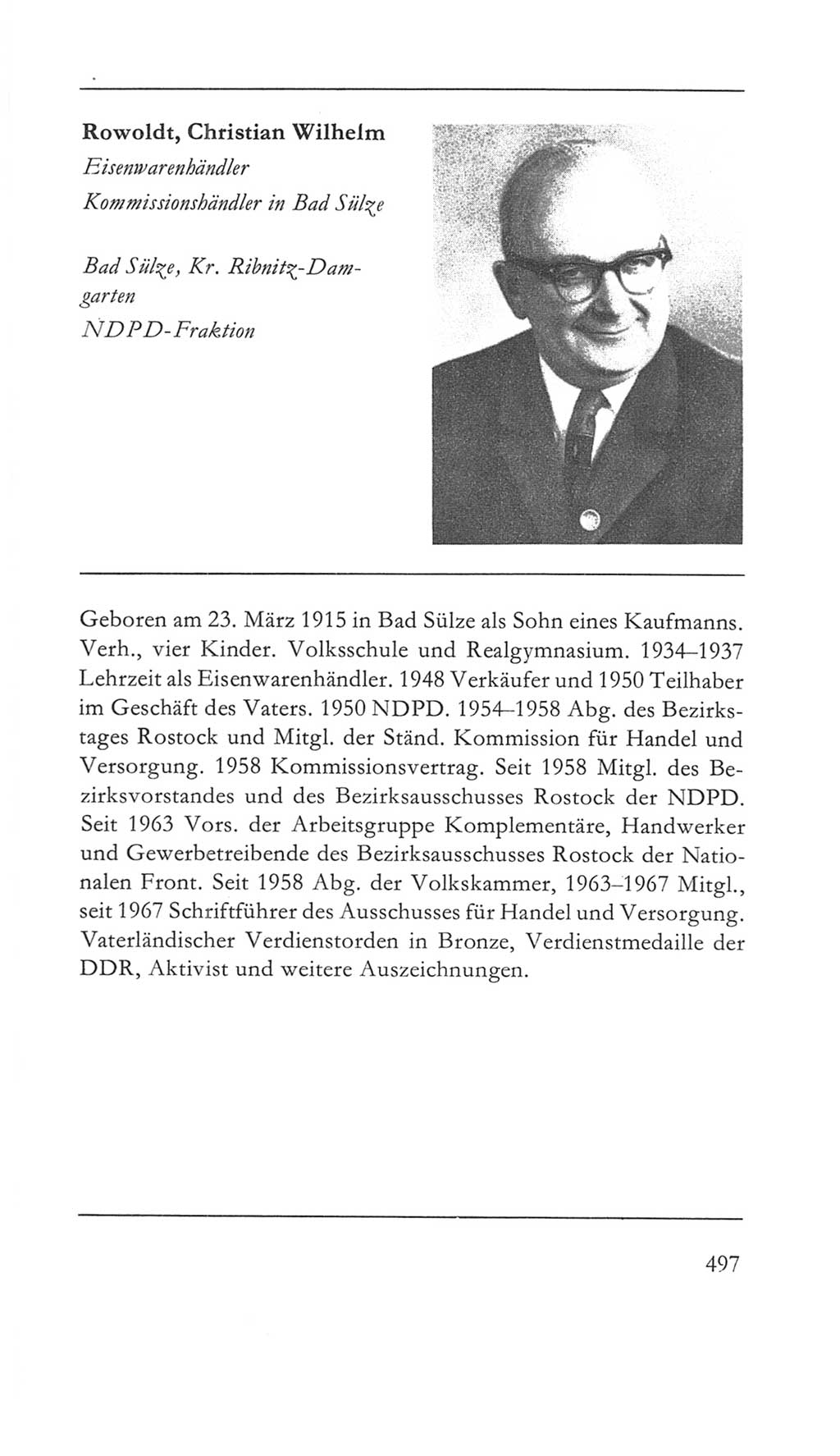 Volkskammer (VK) der Deutschen Demokratischen Republik (DDR) 5. Wahlperiode 1967-1971, Seite 497 (VK. DDR 5. WP. 1967-1971, S. 497)