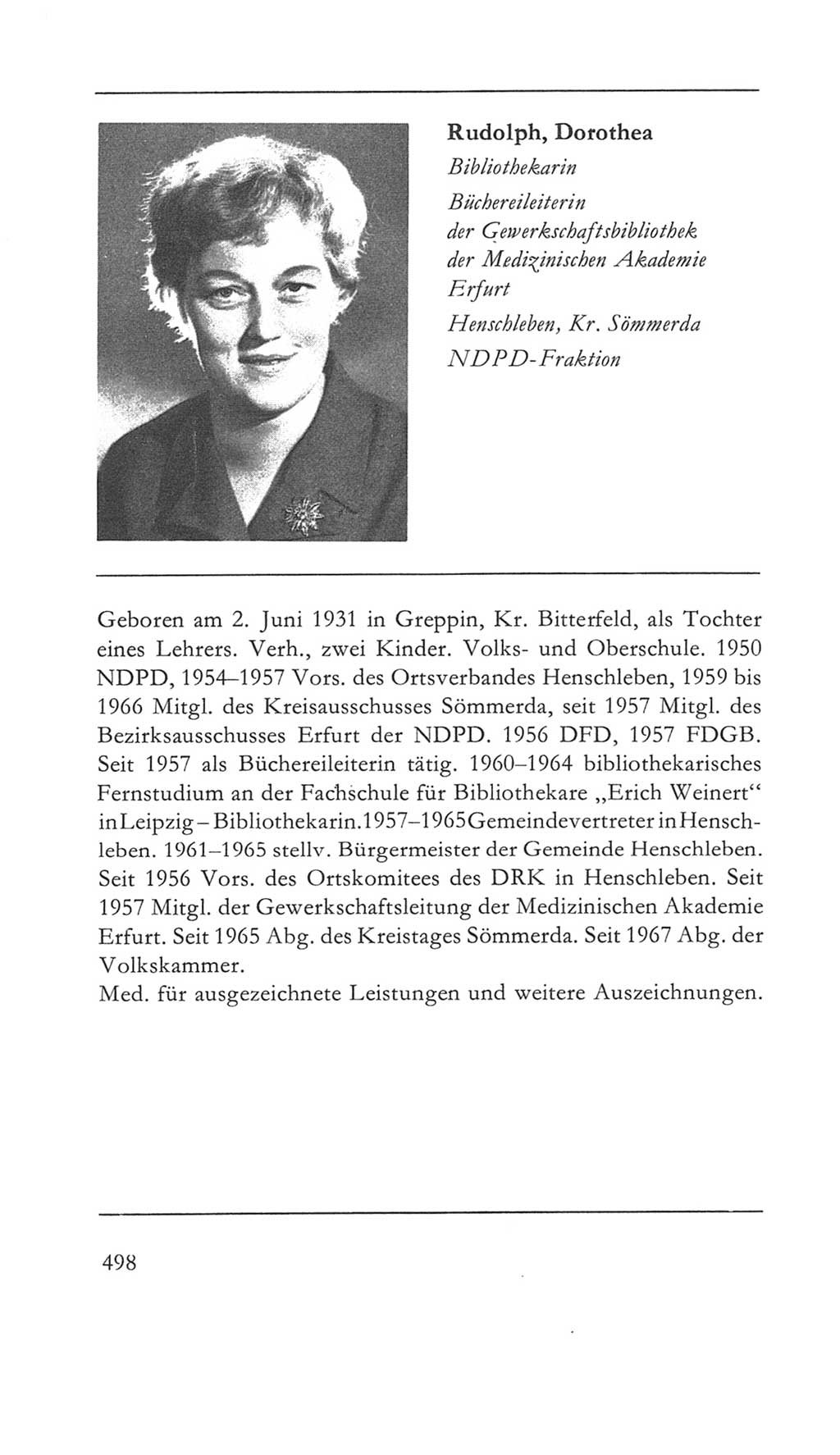 Volkskammer (VK) der Deutschen Demokratischen Republik (DDR) 5. Wahlperiode 1967-1971, Seite 498 (VK. DDR 5. WP. 1967-1971, S. 498)
