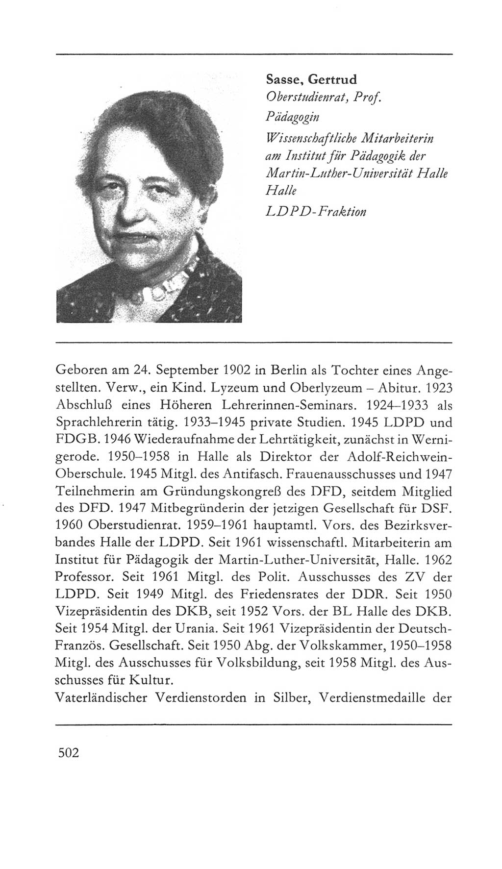 Volkskammer (VK) der Deutschen Demokratischen Republik (DDR) 5. Wahlperiode 1967-1971, Seite 502 (VK. DDR 5. WP. 1967-1971, S. 502)