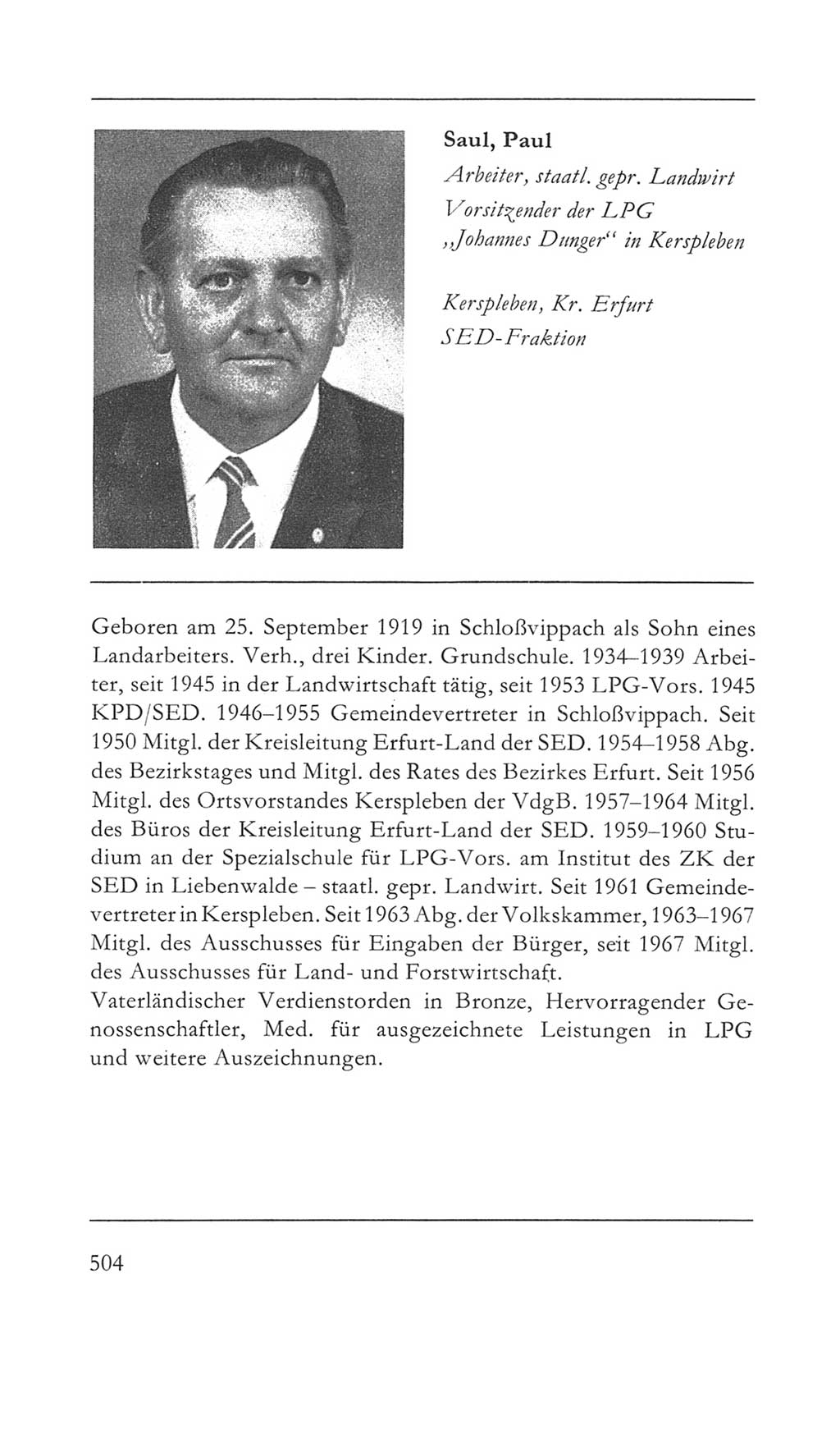 Volkskammer (VK) der Deutschen Demokratischen Republik (DDR) 5. Wahlperiode 1967-1971, Seite 504 (VK. DDR 5. WP. 1967-1971, S. 504)