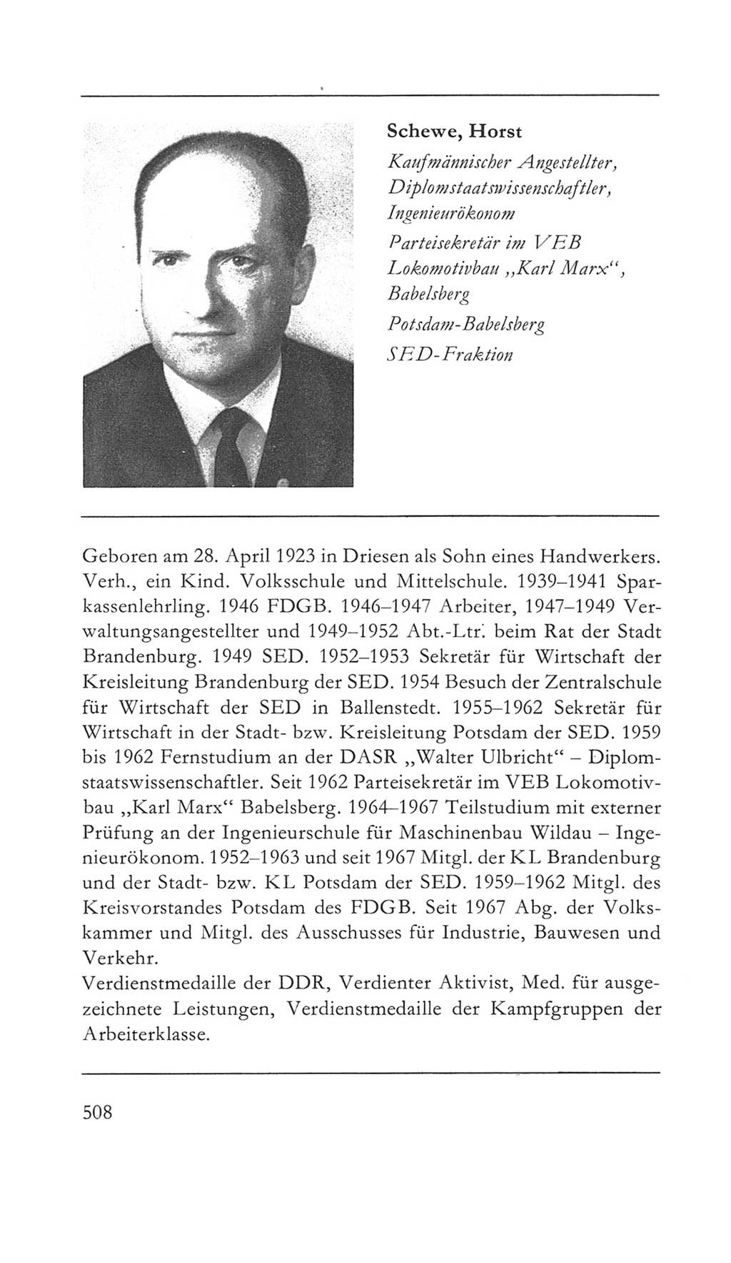 Volkskammer (VK) der Deutschen Demokratischen Republik (DDR) 5. Wahlperiode 1967-1971, Seite 508 (VK. DDR 5. WP. 1967-1971, S. 508)