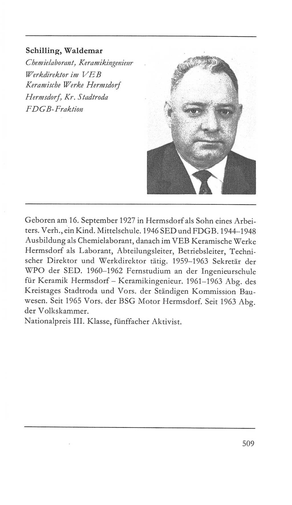 Volkskammer (VK) der Deutschen Demokratischen Republik (DDR) 5. Wahlperiode 1967-1971, Seite 509 (VK. DDR 5. WP. 1967-1971, S. 509)