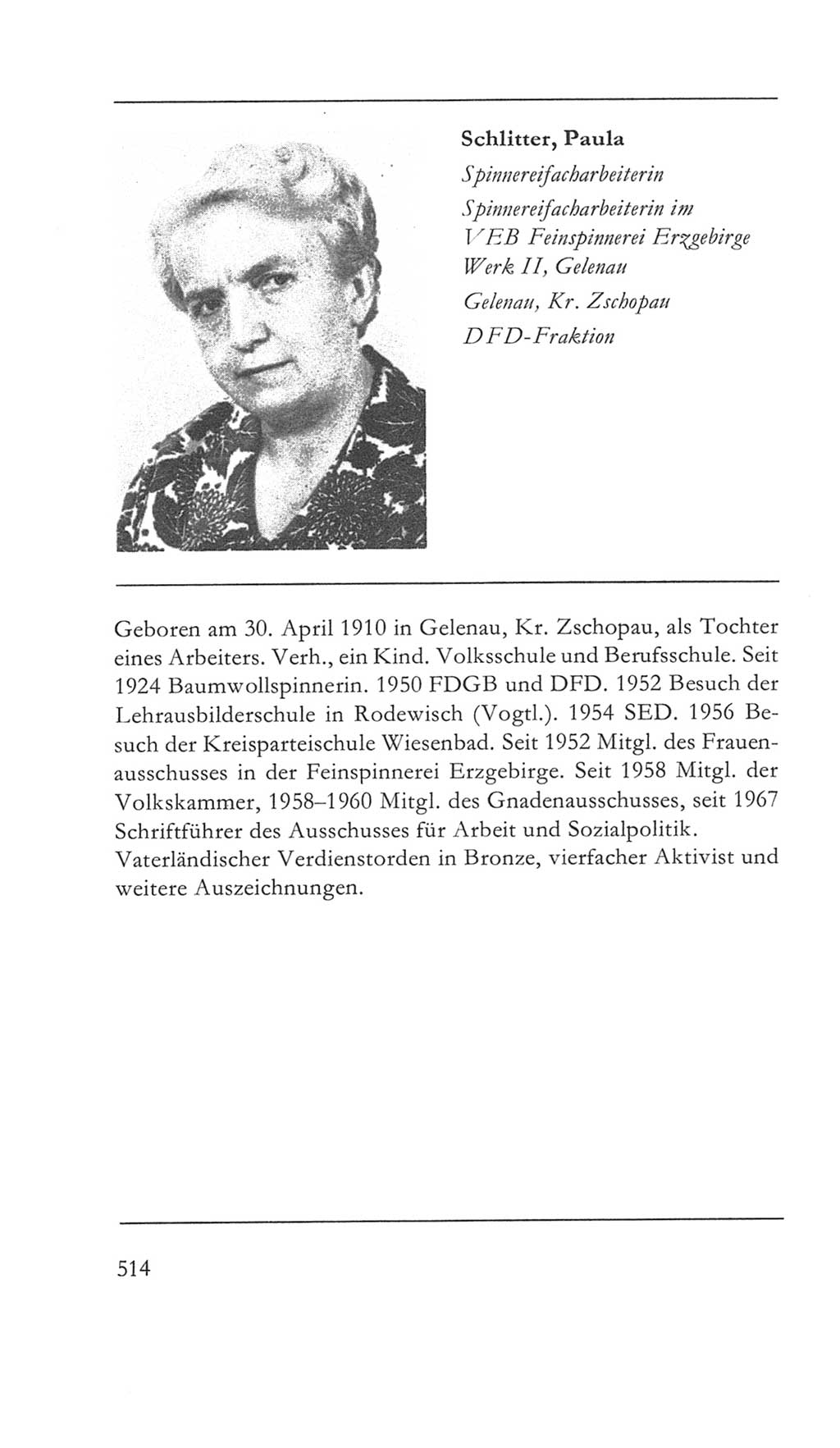 Volkskammer (VK) der Deutschen Demokratischen Republik (DDR) 5. Wahlperiode 1967-1971, Seite 514 (VK. DDR 5. WP. 1967-1971, S. 514)